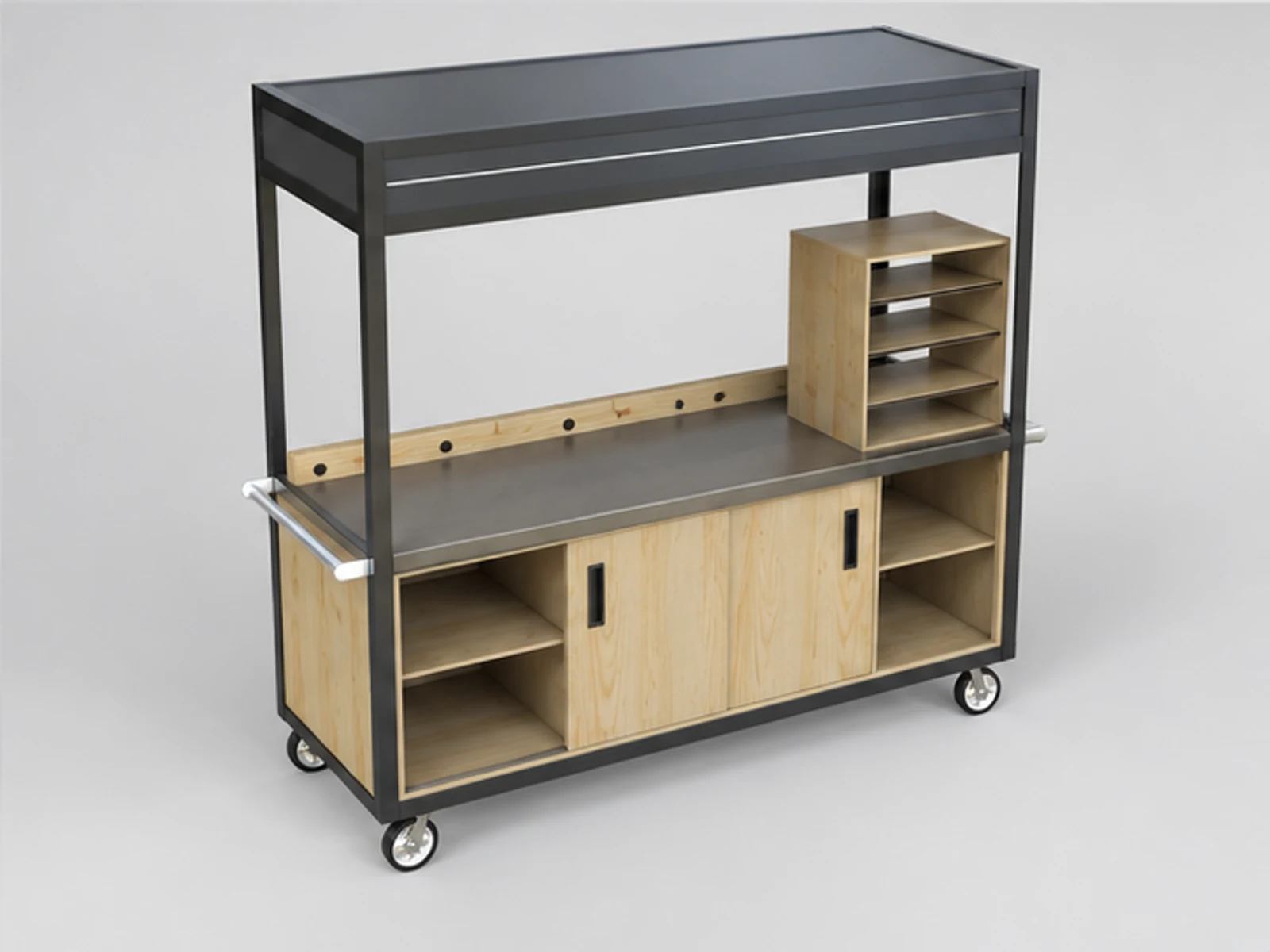 Hot sale street food booth customize coffee cart for sale staff-side equipment and storage view