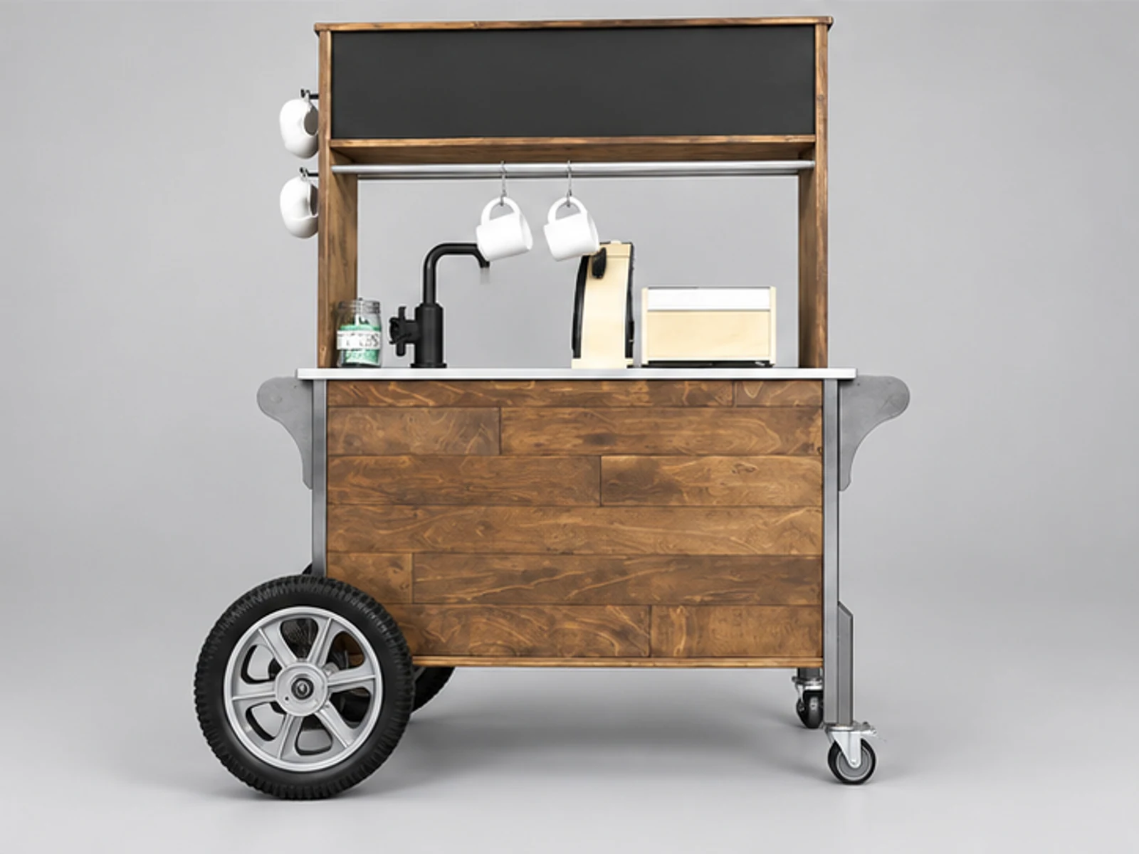 Outdoor coffee stand design | wooden retail cafe stall for sale customer-facing service and display view