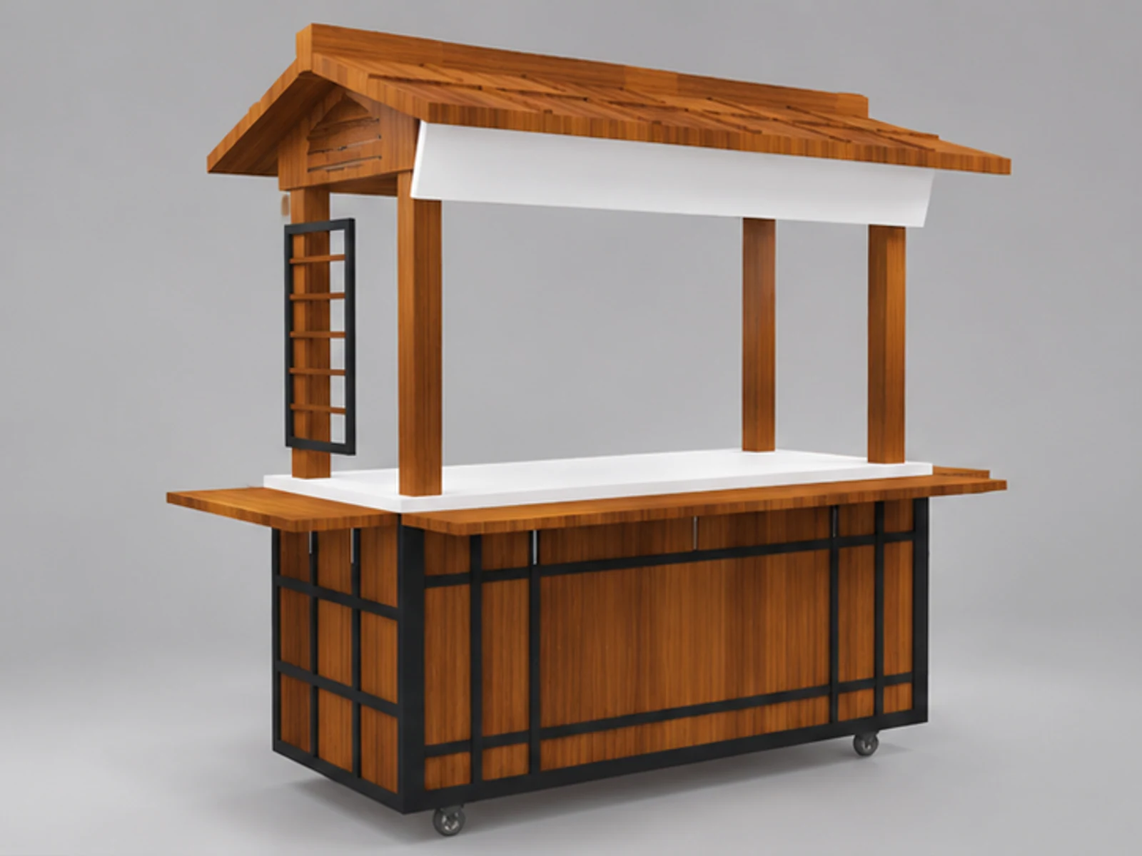 Hot sale mobile snack food cart fast food unit used in shopping mall main three-quarter view