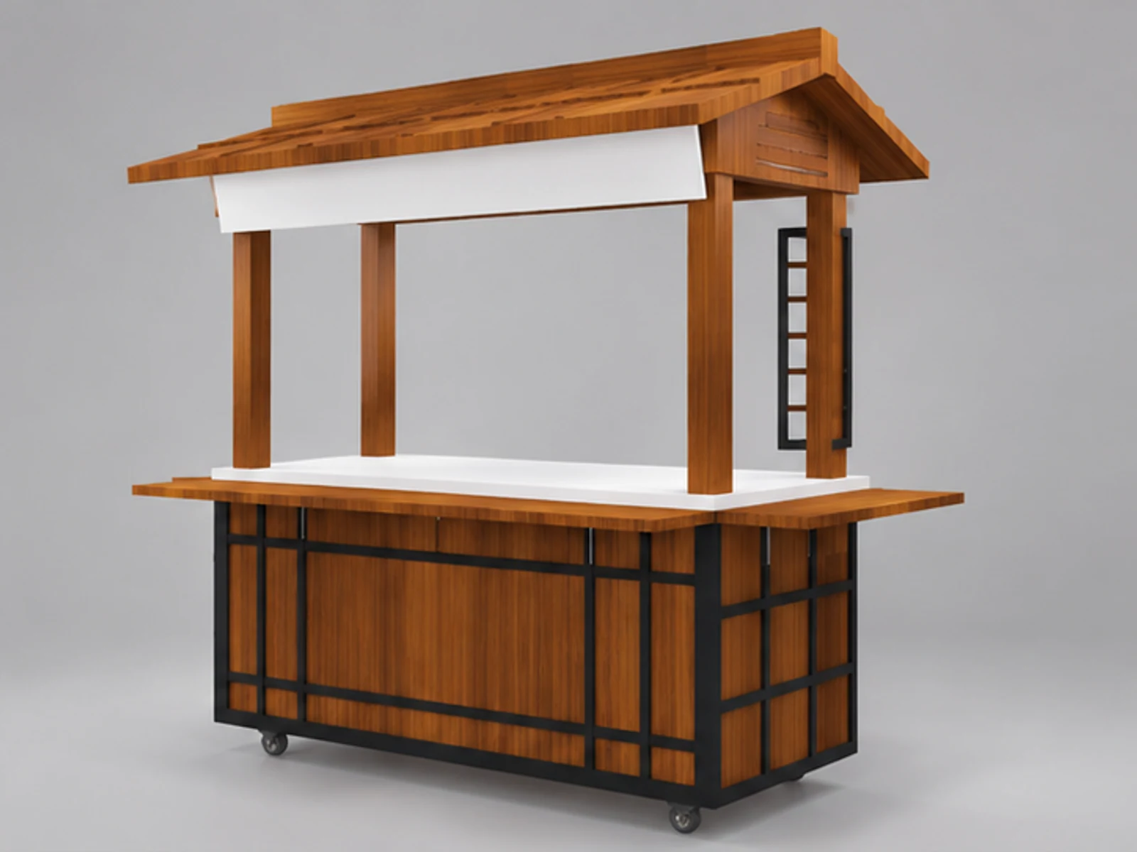 Hot sale mobile snack food cart fast food unit used in shopping mall opposite angle and overall footprint