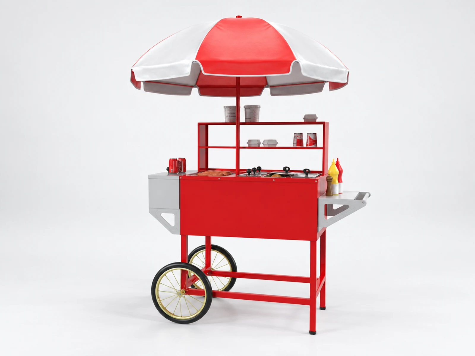 Hot Selling Hot Dog Cart & Street Cart Movable Display Counter for Sale main three-quarter view