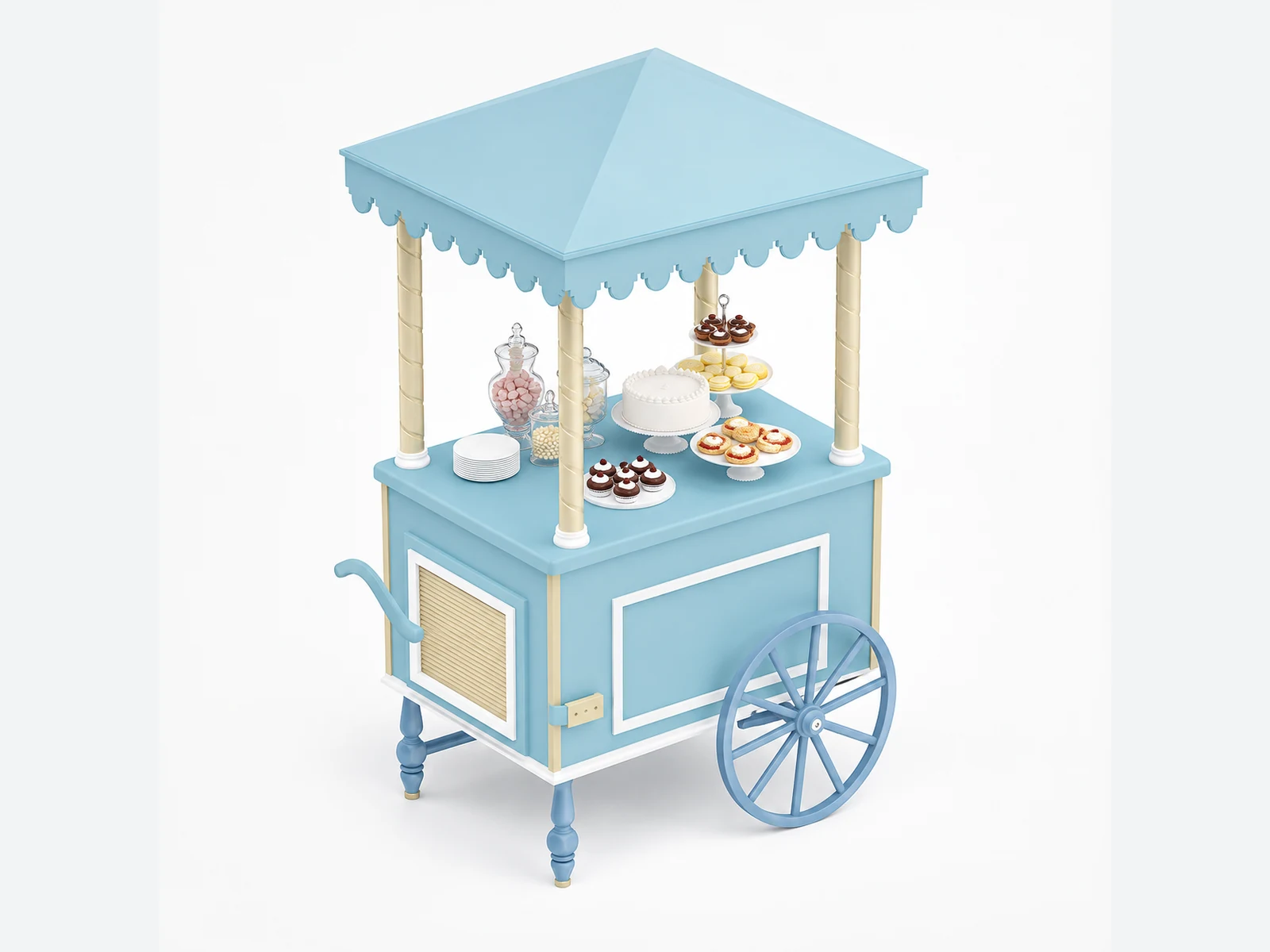 Mini mobile snack food cart new designed street food trolley with factory price staff-side equipment and storage view