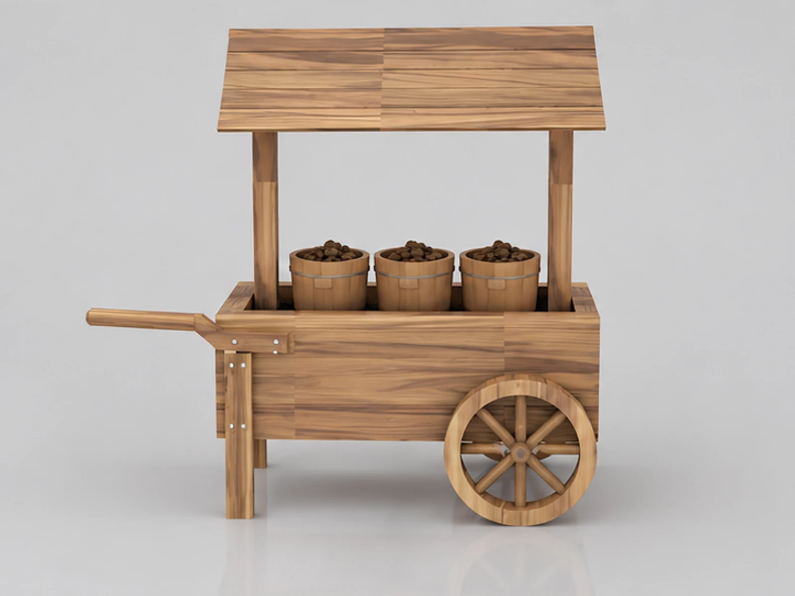 Outdoor nut display cart | special shape for nut stand customer-facing service and display view