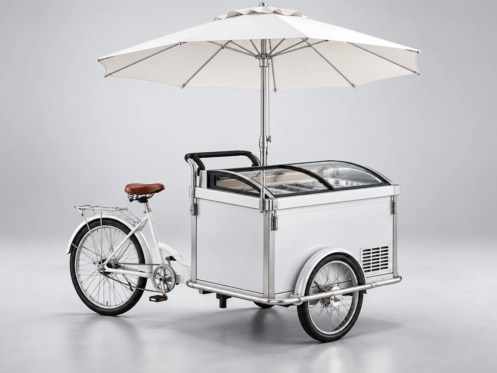 Festival Ice Cream Cart with High-Capacity Freezer main three-quarter product view