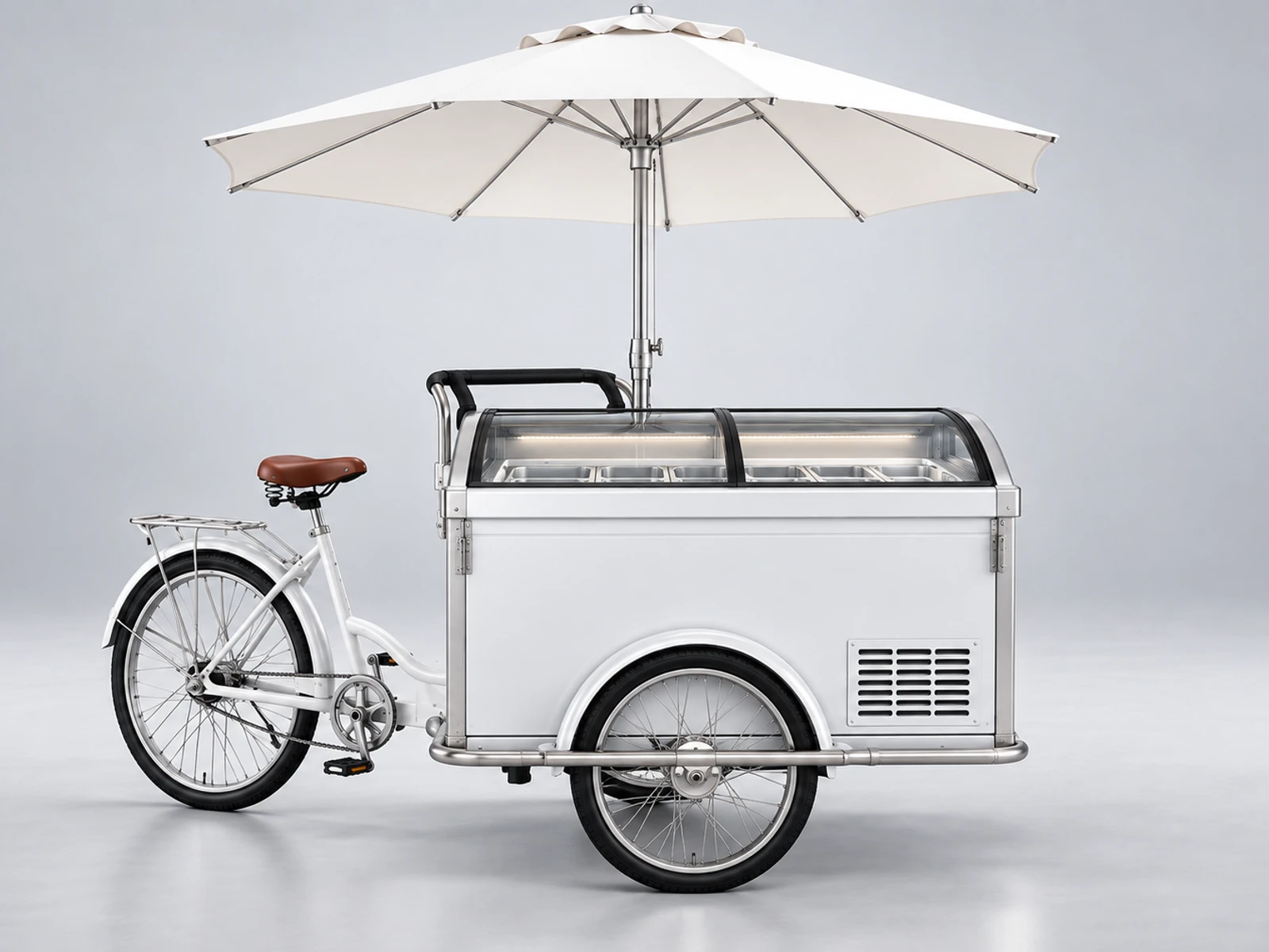 Festival Ice Cream Cart with High-Capacity Freezer customer-facing service and display detail