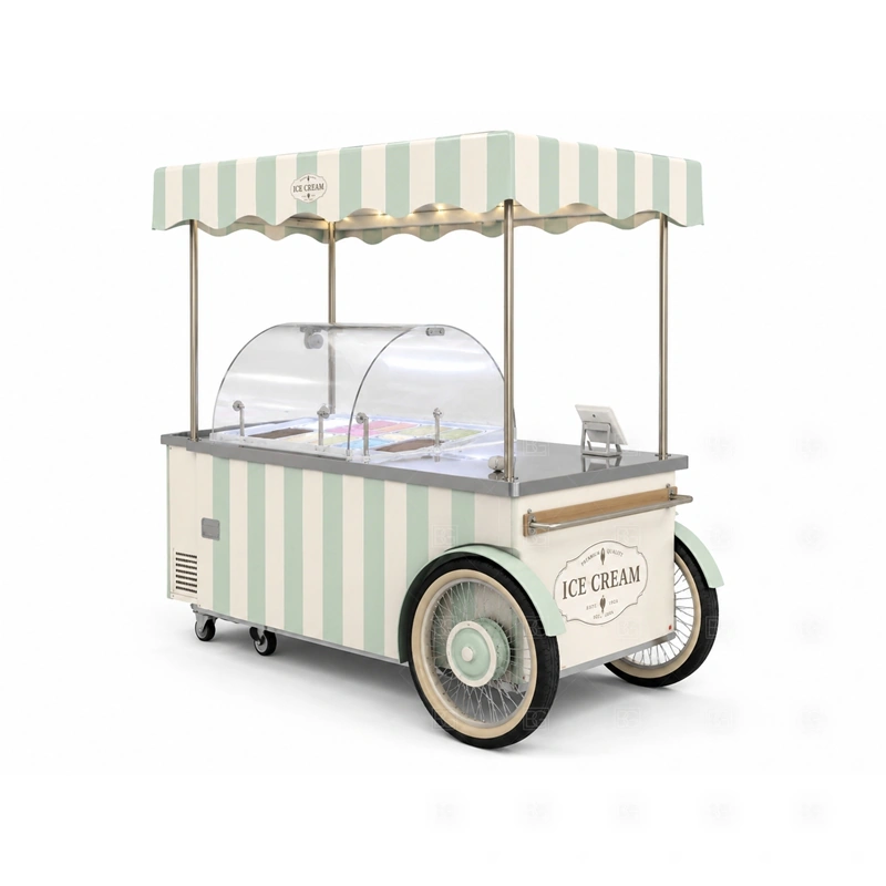 Ice Cream Vending Cart for Food Court buyer planning detail for Ice Cream Vending Cart for Food Court target size, freezer model, canopy size, wheel style, serving direction, menu type, venue rules, destination country