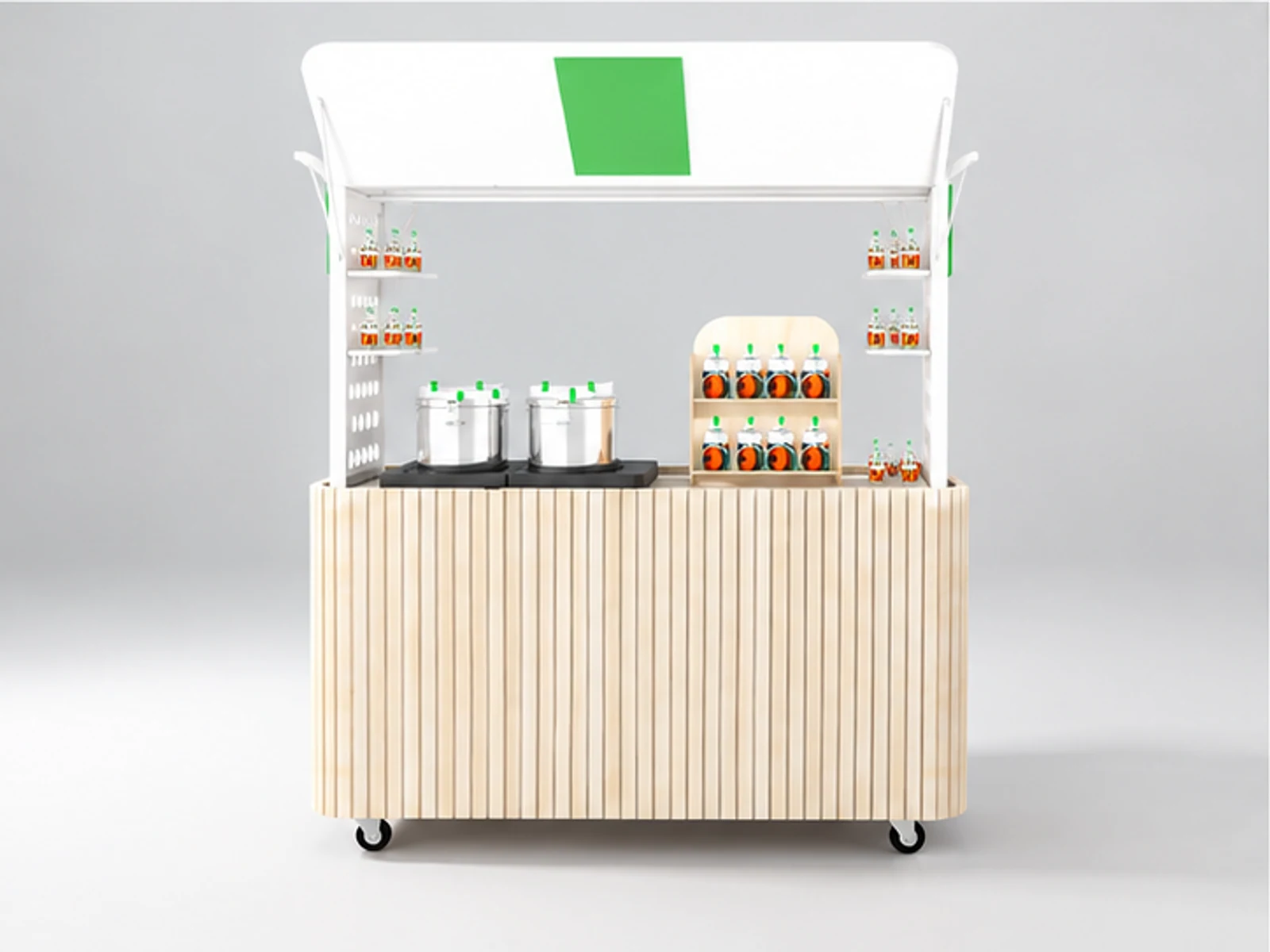 Drink Food Retail Vendor New Fresh Custom Juice Cart customer-facing service and display view