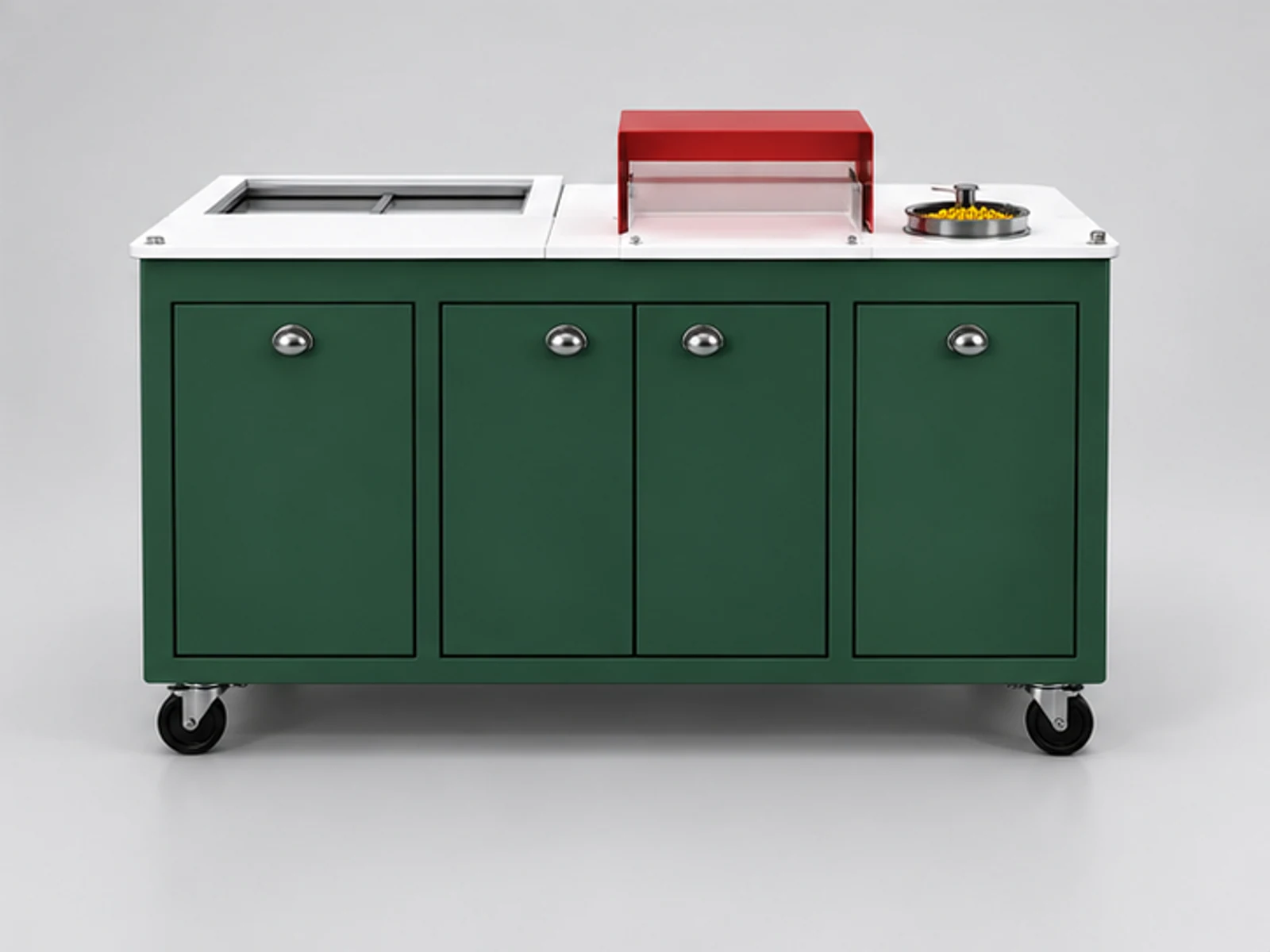 High Quality Sweet Corn Food Cart New Custom Corn Booth Design staff-side equipment and storage view