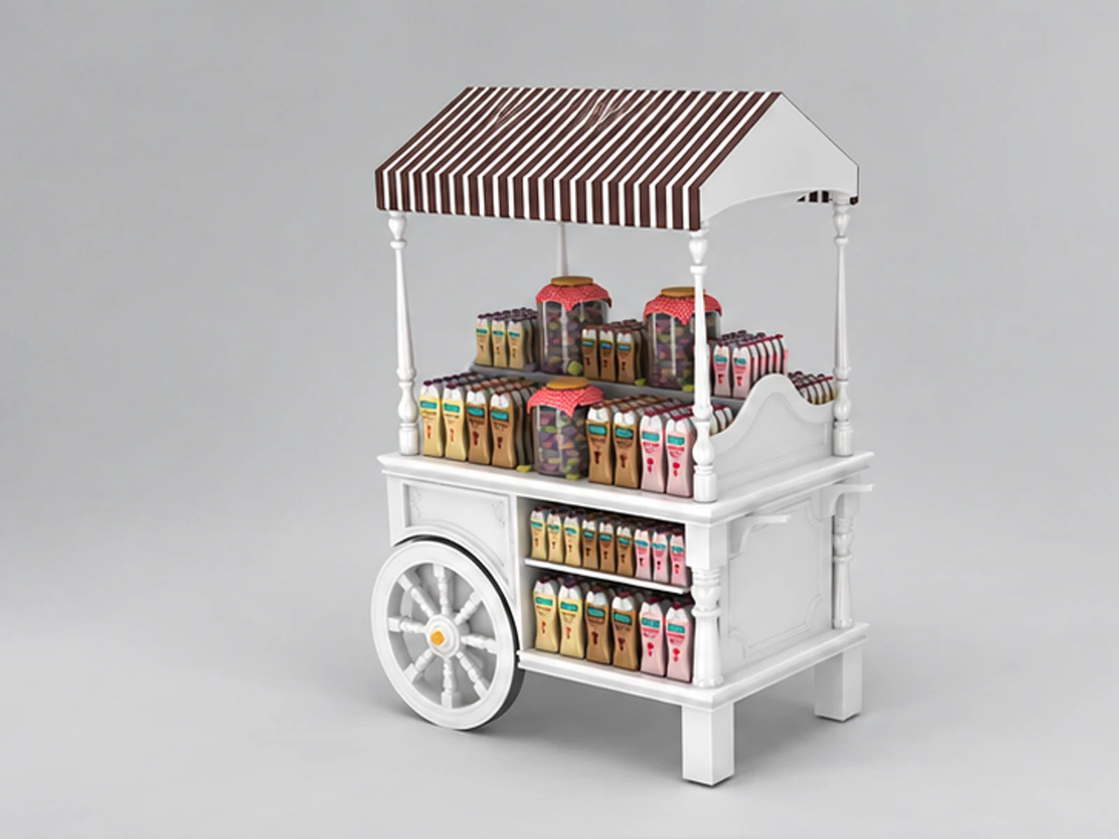 Juice Cart &Supermarket Display Stand Food Cart for Sale main three-quarter view