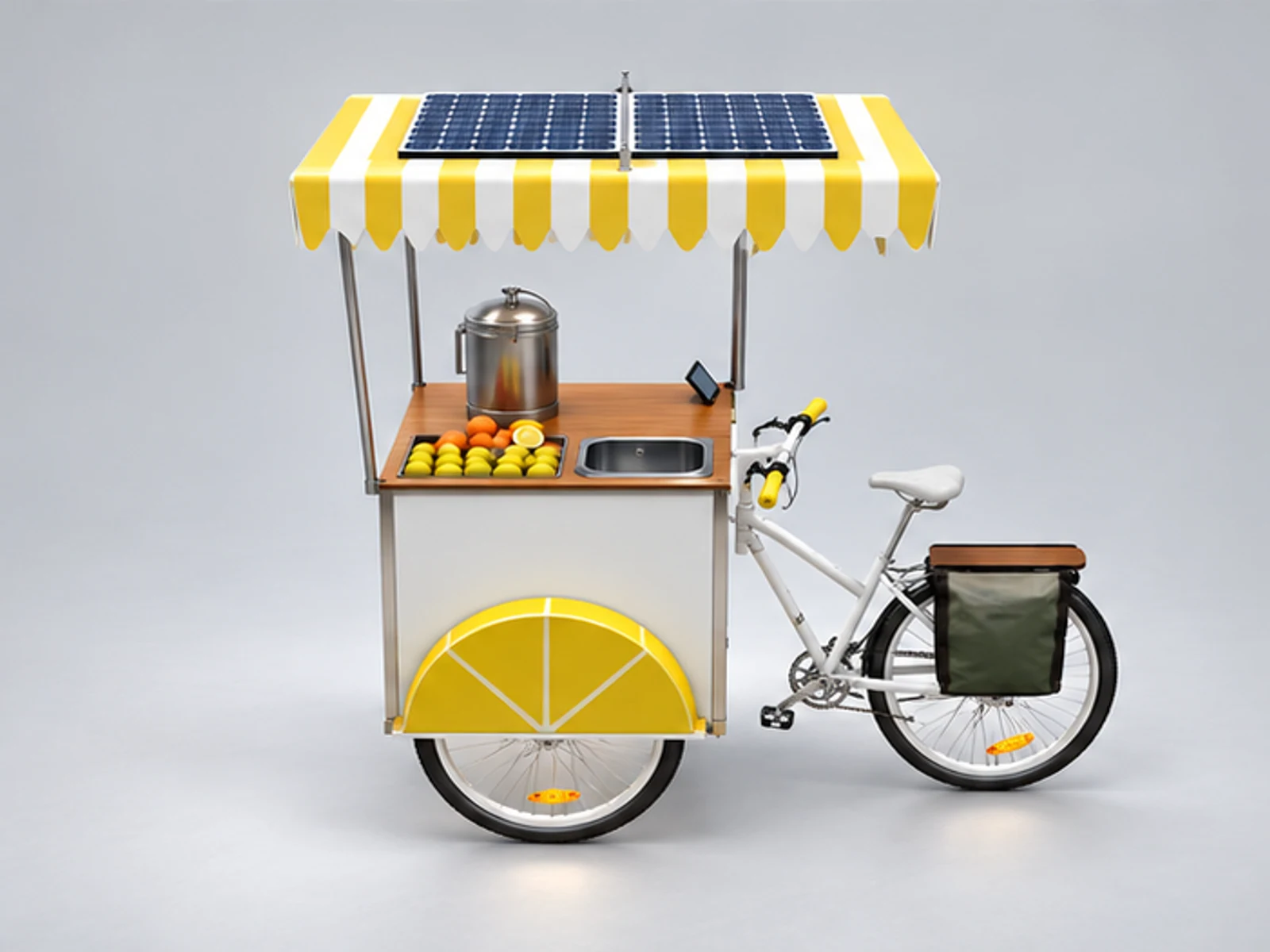 Small size outdoor juice cart | fresh fruit stand for sale customer-facing service and display view