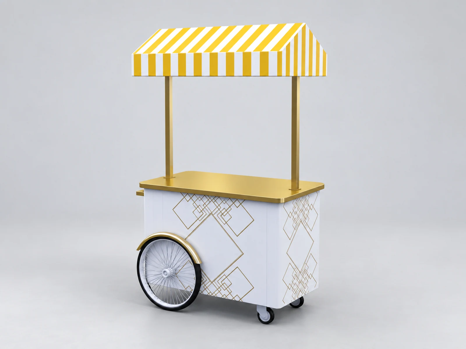 Stainless steel juice cart | outdoor small fresh juice stand for sale main three-quarter view