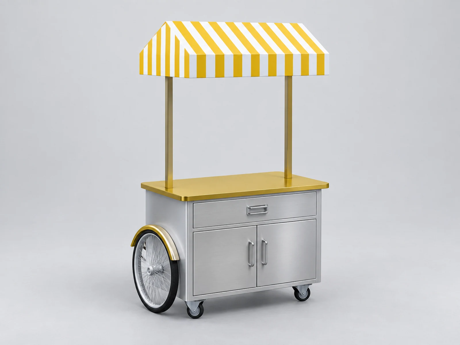 Stainless steel juice cart | outdoor small fresh juice stand for sale staff-side equipment and storage view