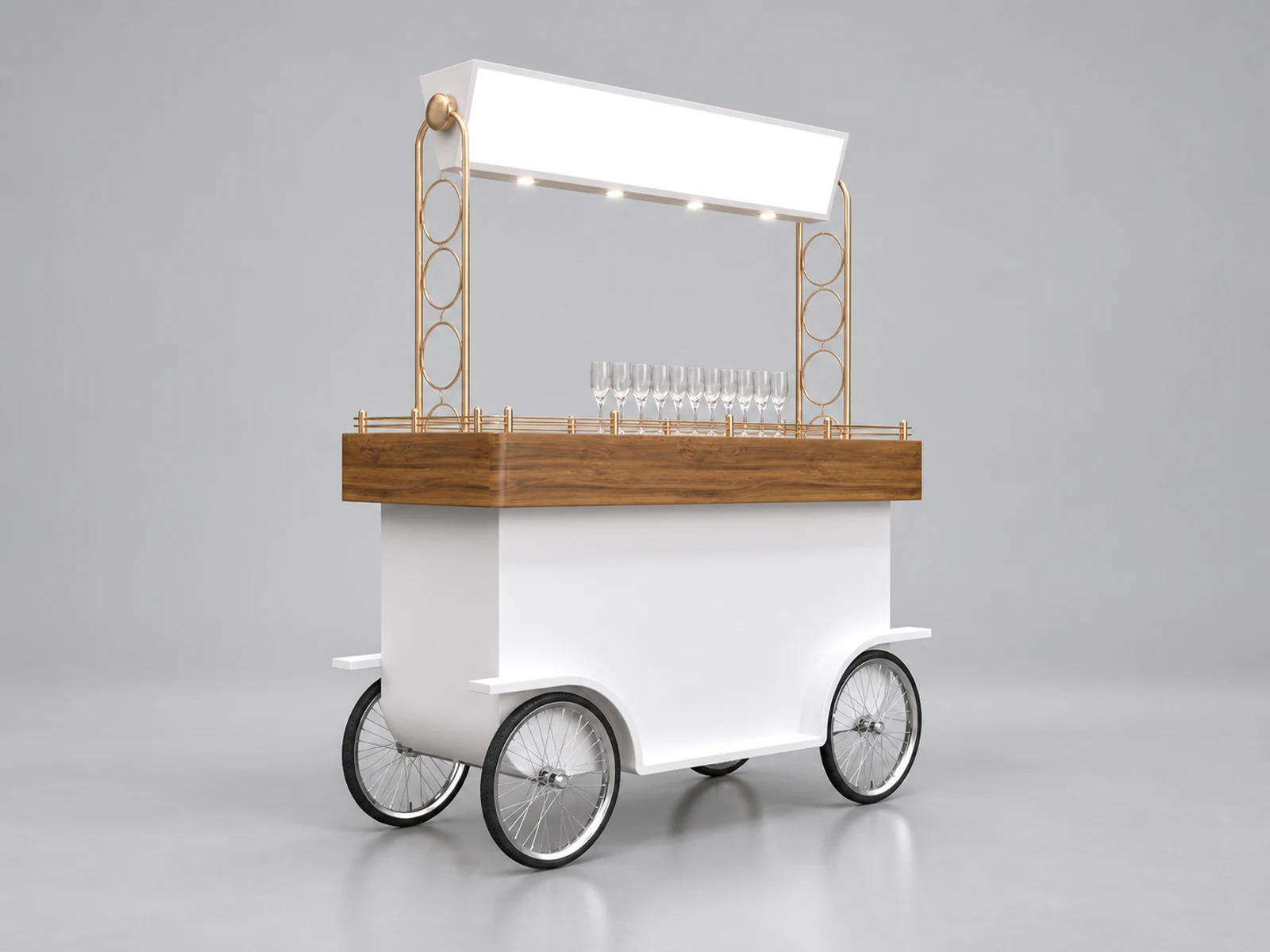 Street food booth mobile juice cart wine stall for sale main three-quarter view
