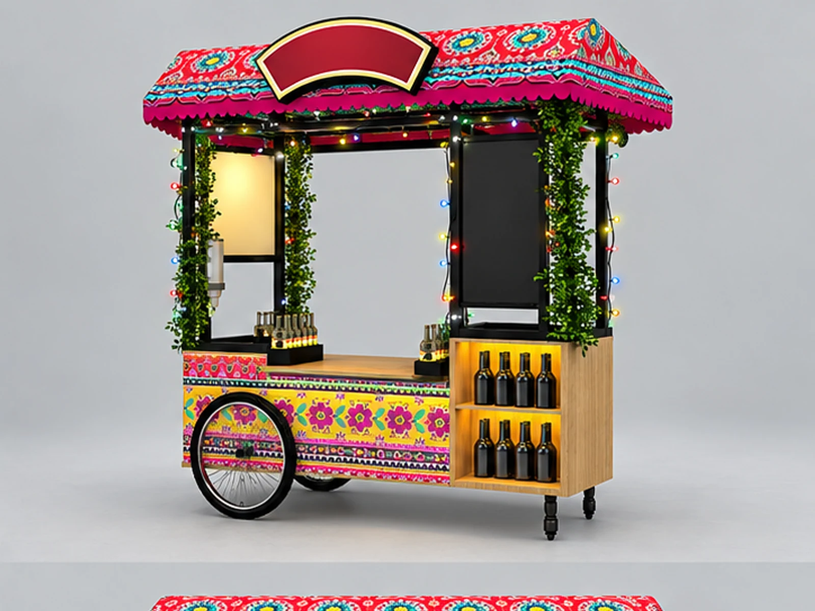 Juice Cart product design 11 for outdoor fresh juice cart