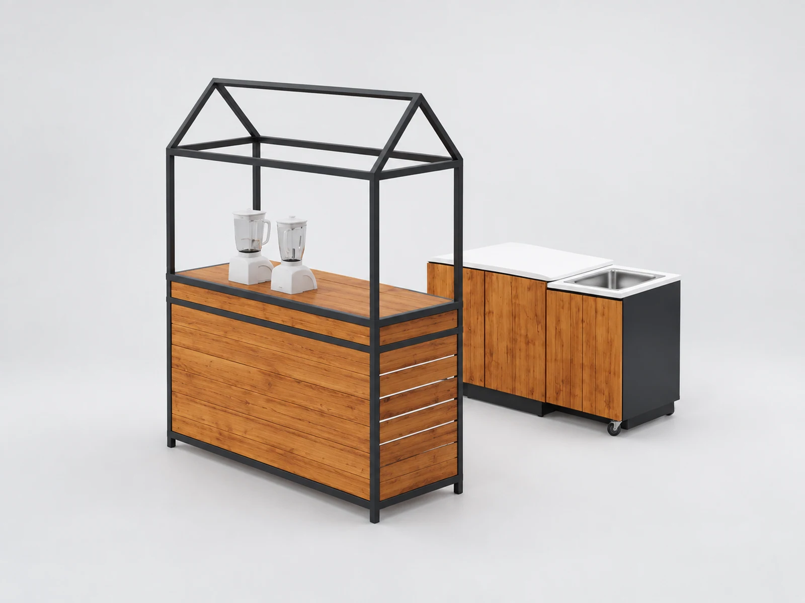 Wholesale price street food cart mobile fresh juice bar opposite angle and overall footprint