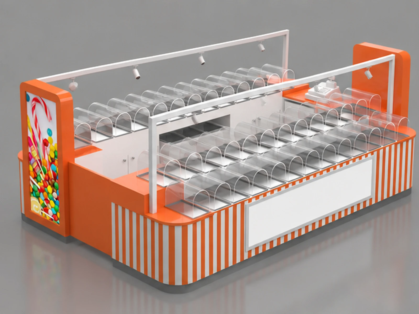 Best Quality Candy Sweet Kiosk Retail Food Stall For Mall main three-quarter view