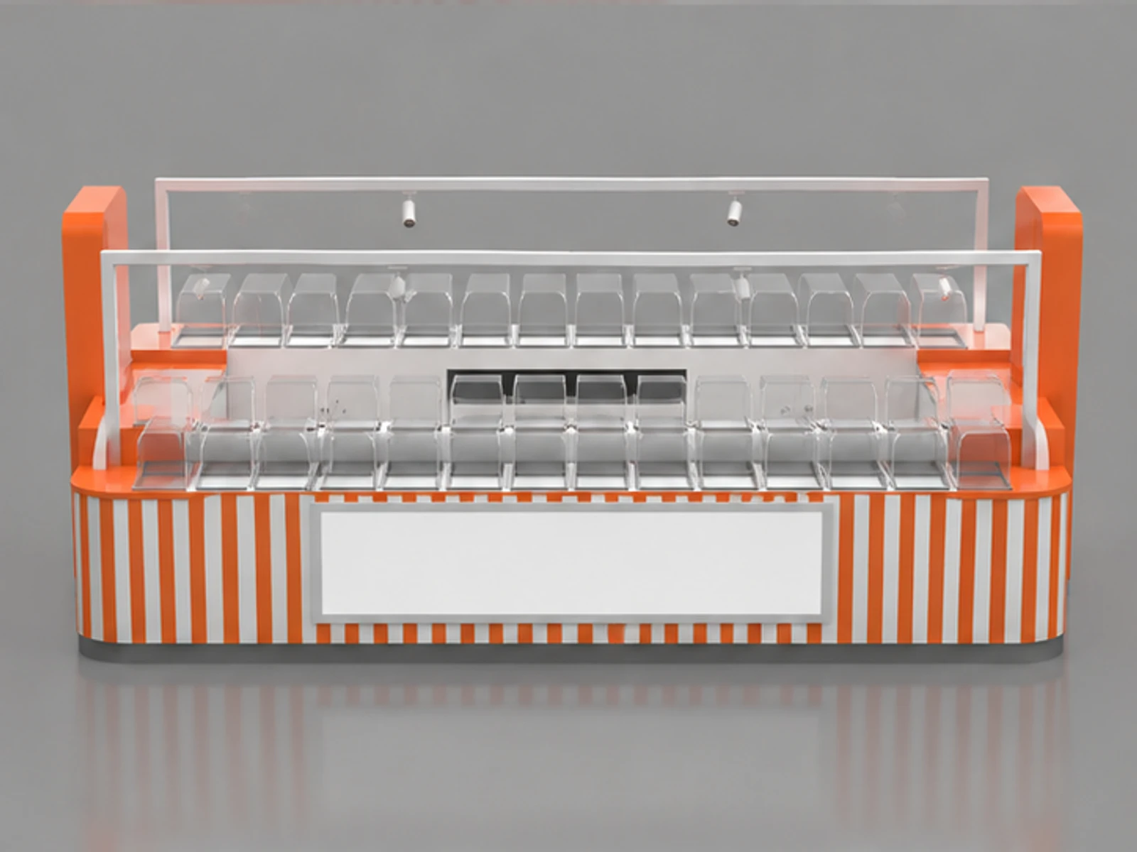 Best Quality Candy Sweet Kiosk Retail Food Stall For Mall customer-facing service and display view