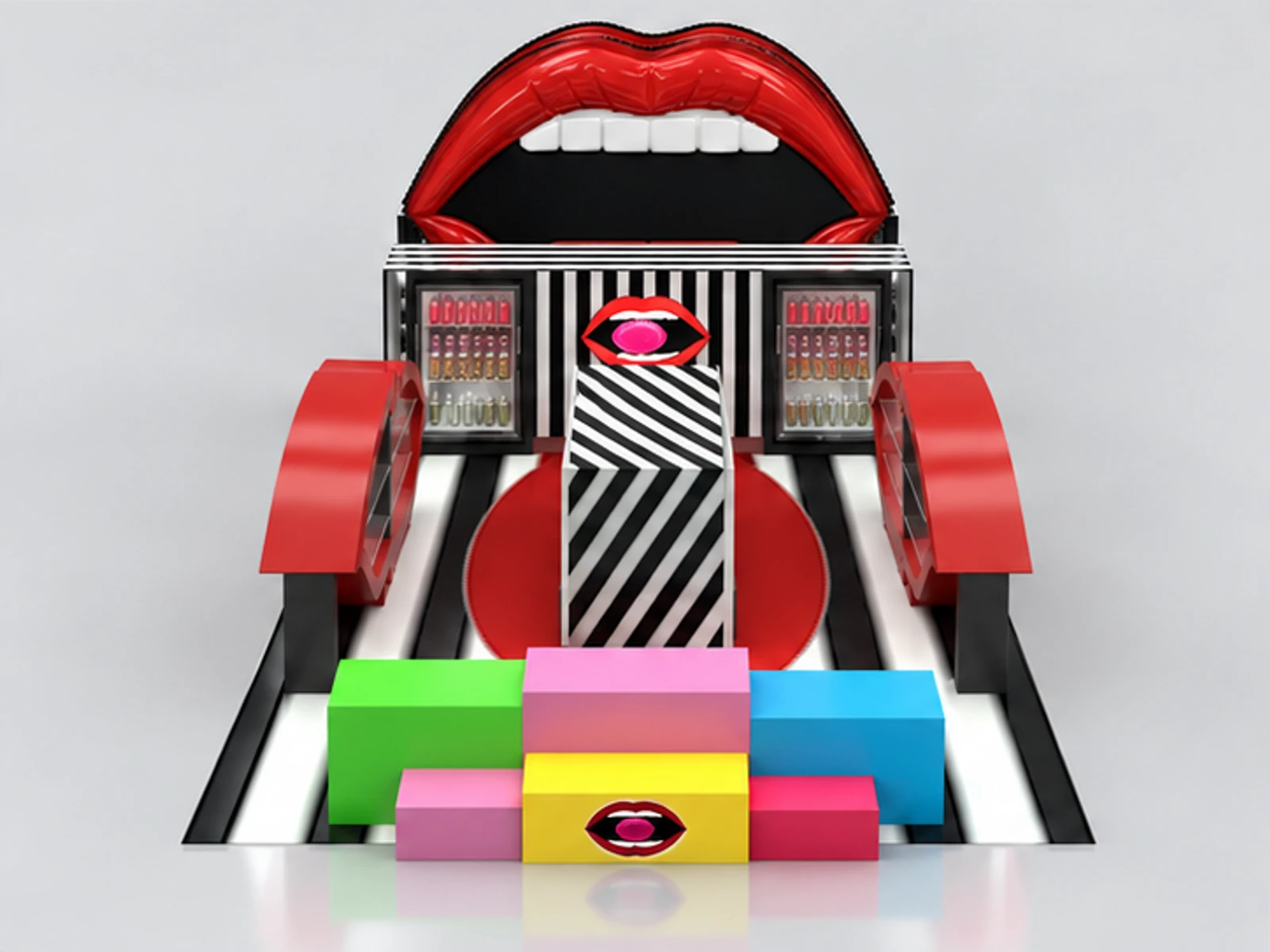Customized Candy Kiosk & Sweets Display Counter for Chocolate Display Cabinet for Sale customer-facing service and display view