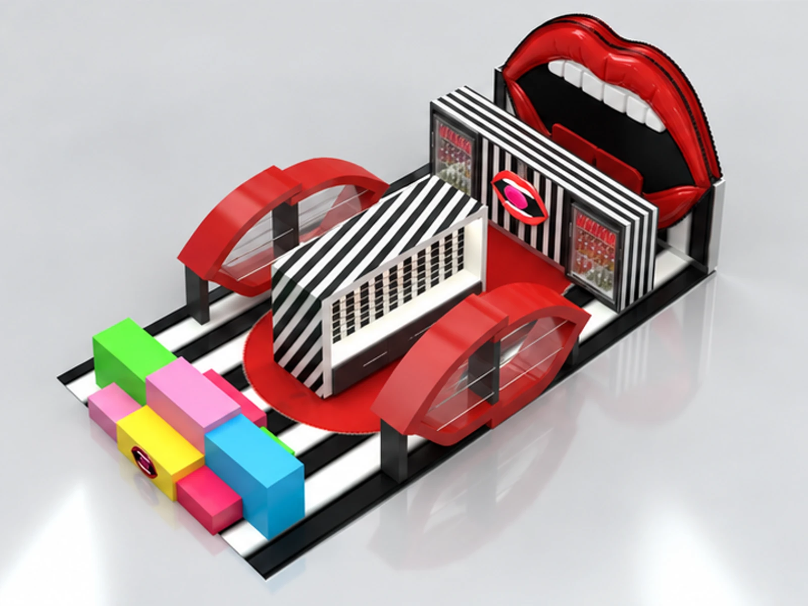 Customized Candy Kiosk & Sweets Display Counter for Chocolate Display Cabinet for Sale staff-side equipment and storage view