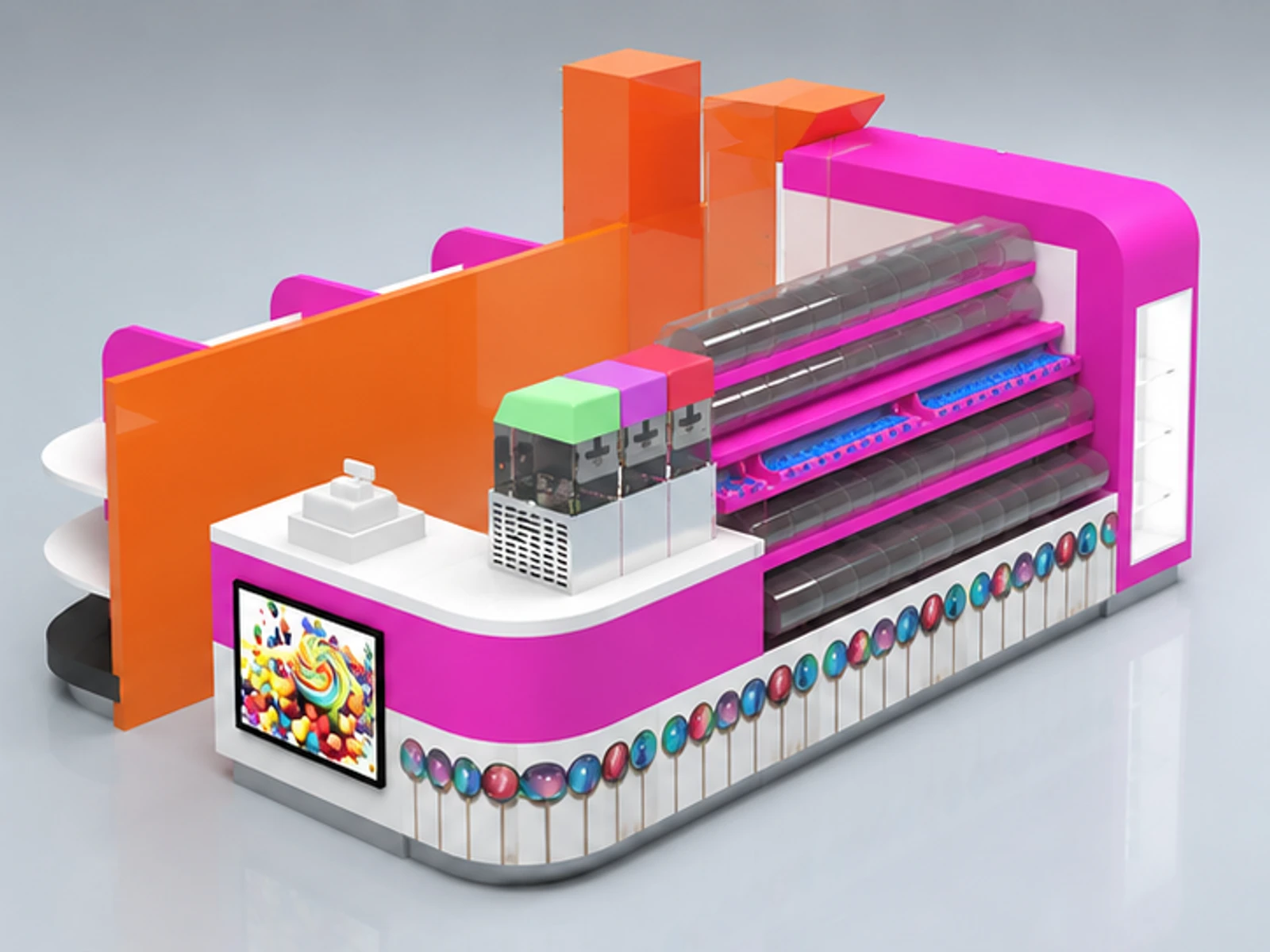 Candy Kiosk product design 9 for mall candy kiosk