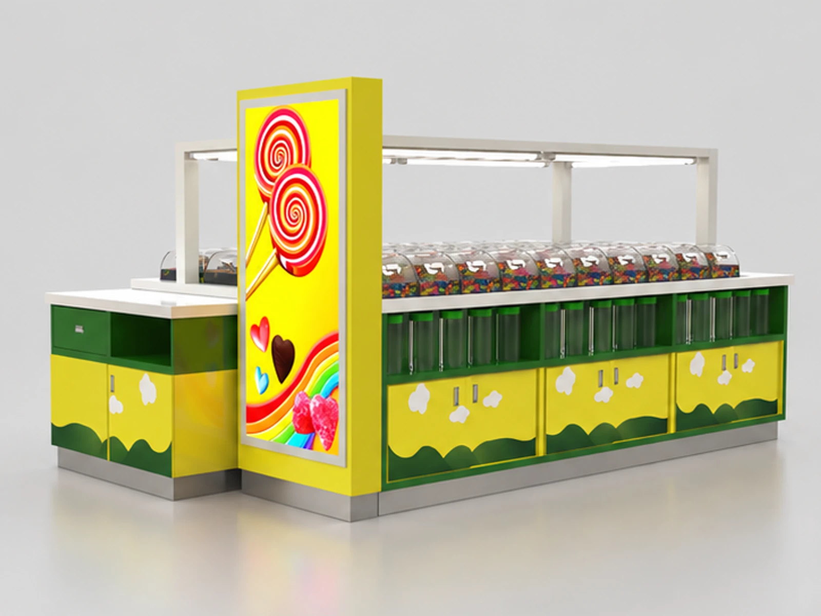 South Africa display candies kiosk in the mall for sale main three-quarter view