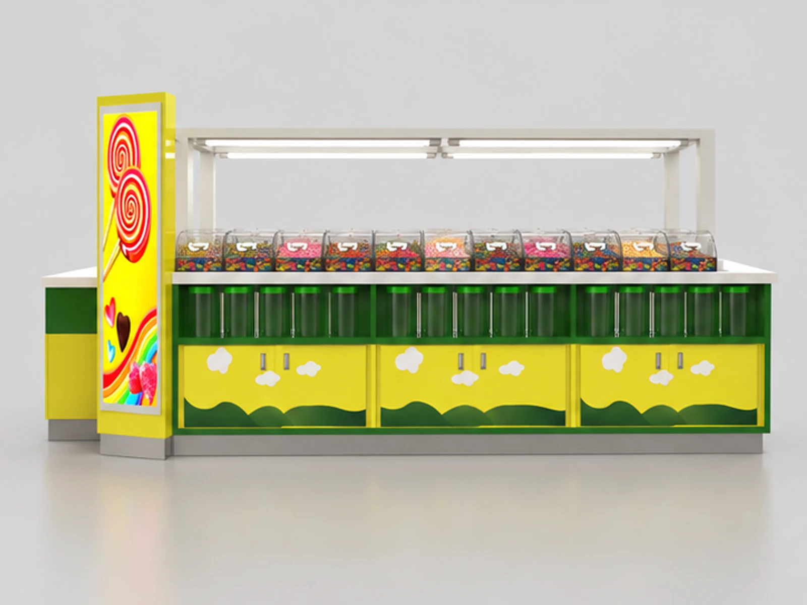 South Africa display candies kiosk in the mall for sale customer-facing service and display view