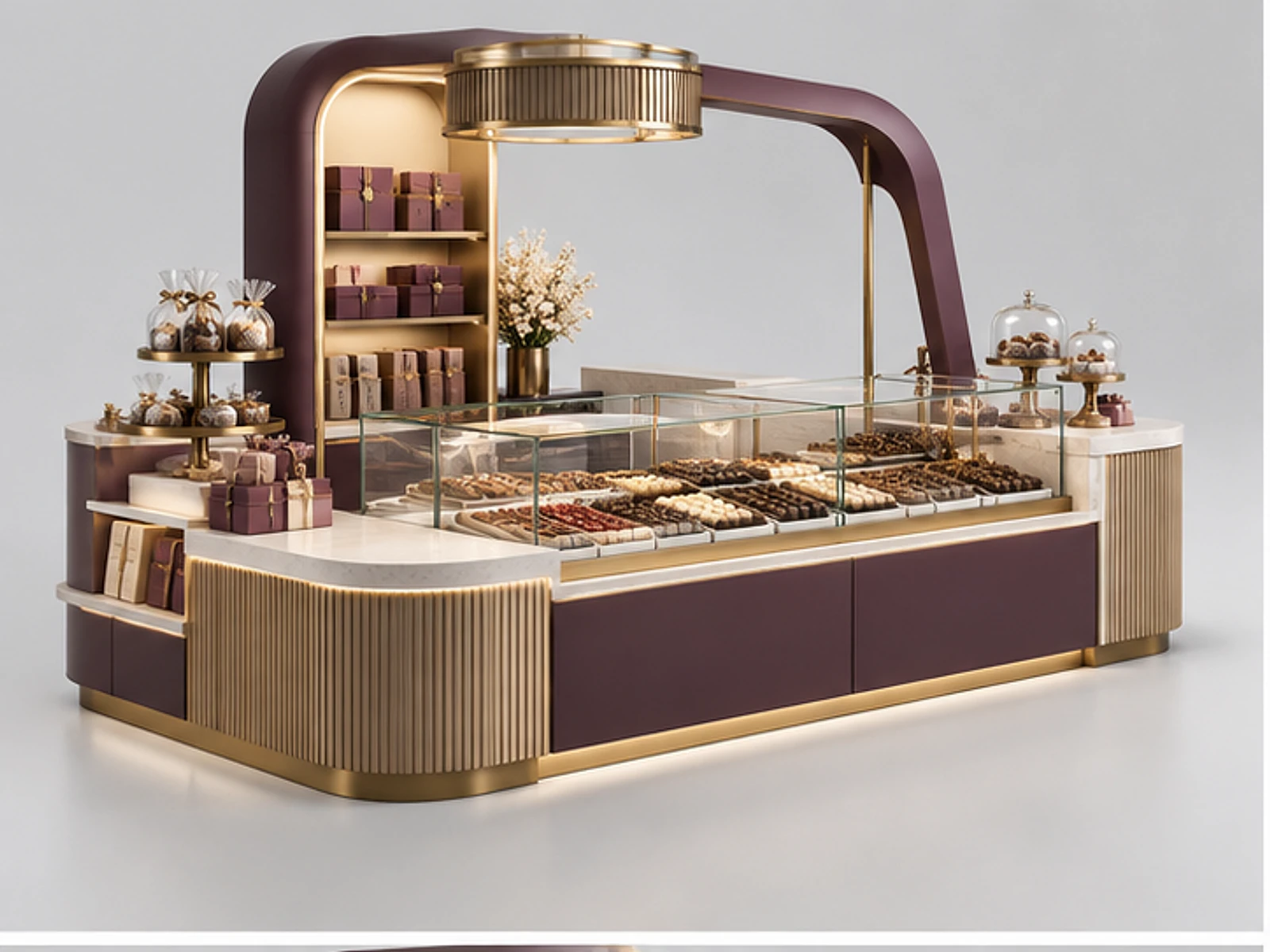 Custom Chocolate Kiosk for Confectionery Brands main three-quarter product view