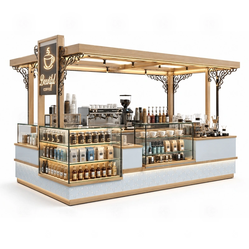 Commercial Coffee Stand for Sale with small business coffee service, booth layout, storage, and customer-facing product display shown in the commercial coffee stand for sale product photos for coffee and beverage retail