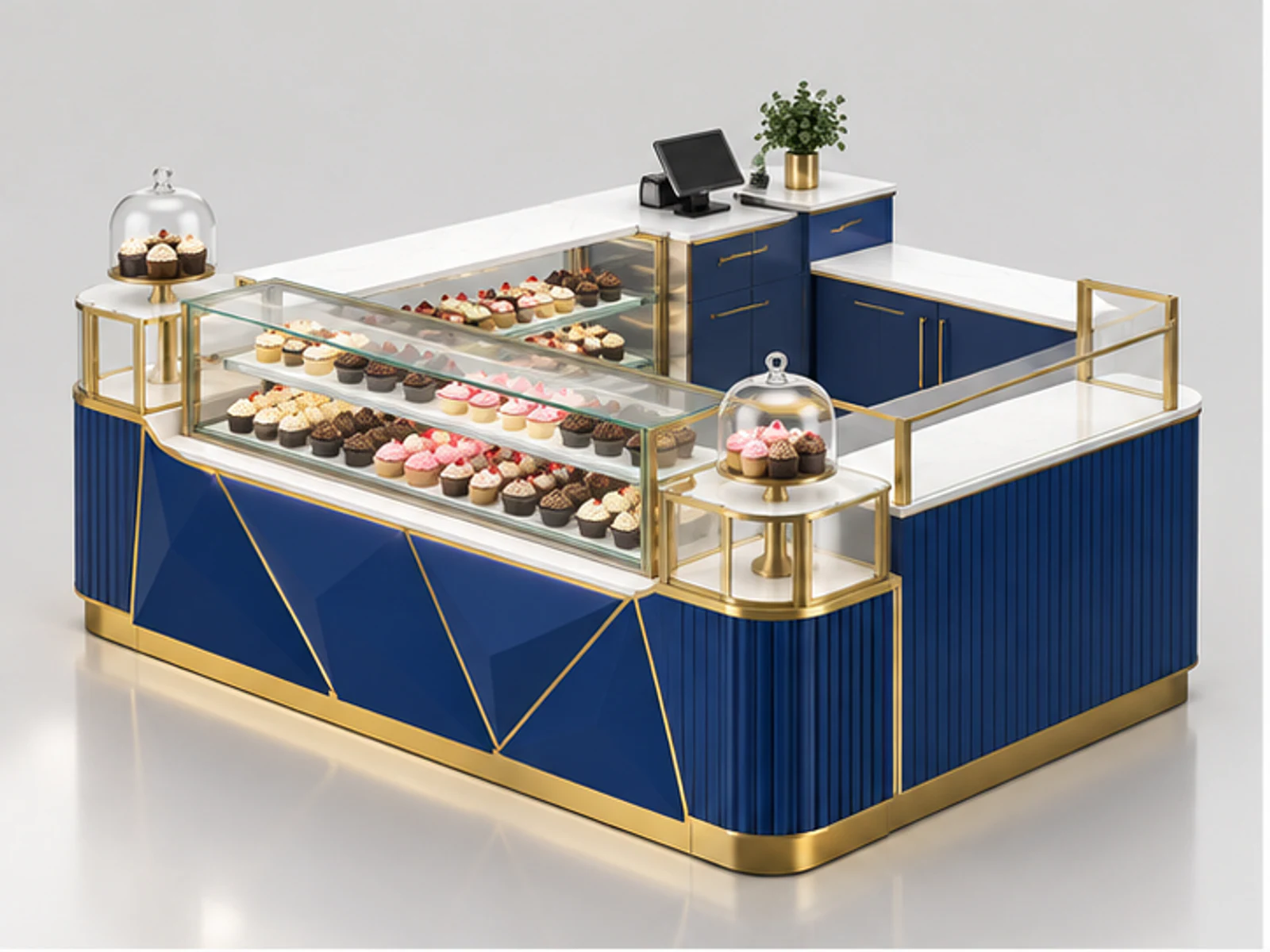 Custom Cupcake Kiosk for Bakery Brands main three-quarter product view