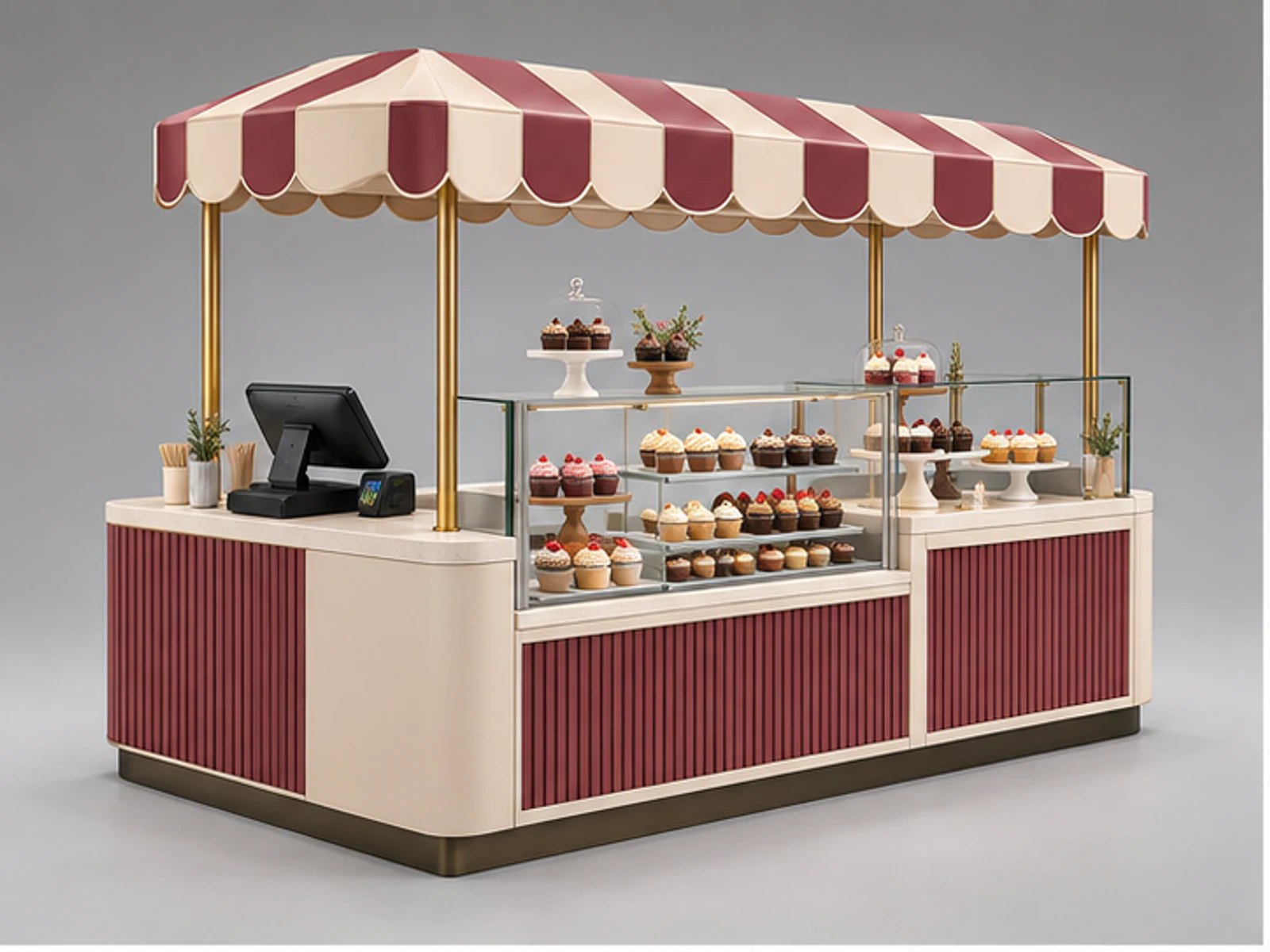 Seasonal Cupcake Booth with Flexible Display main three-quarter product view