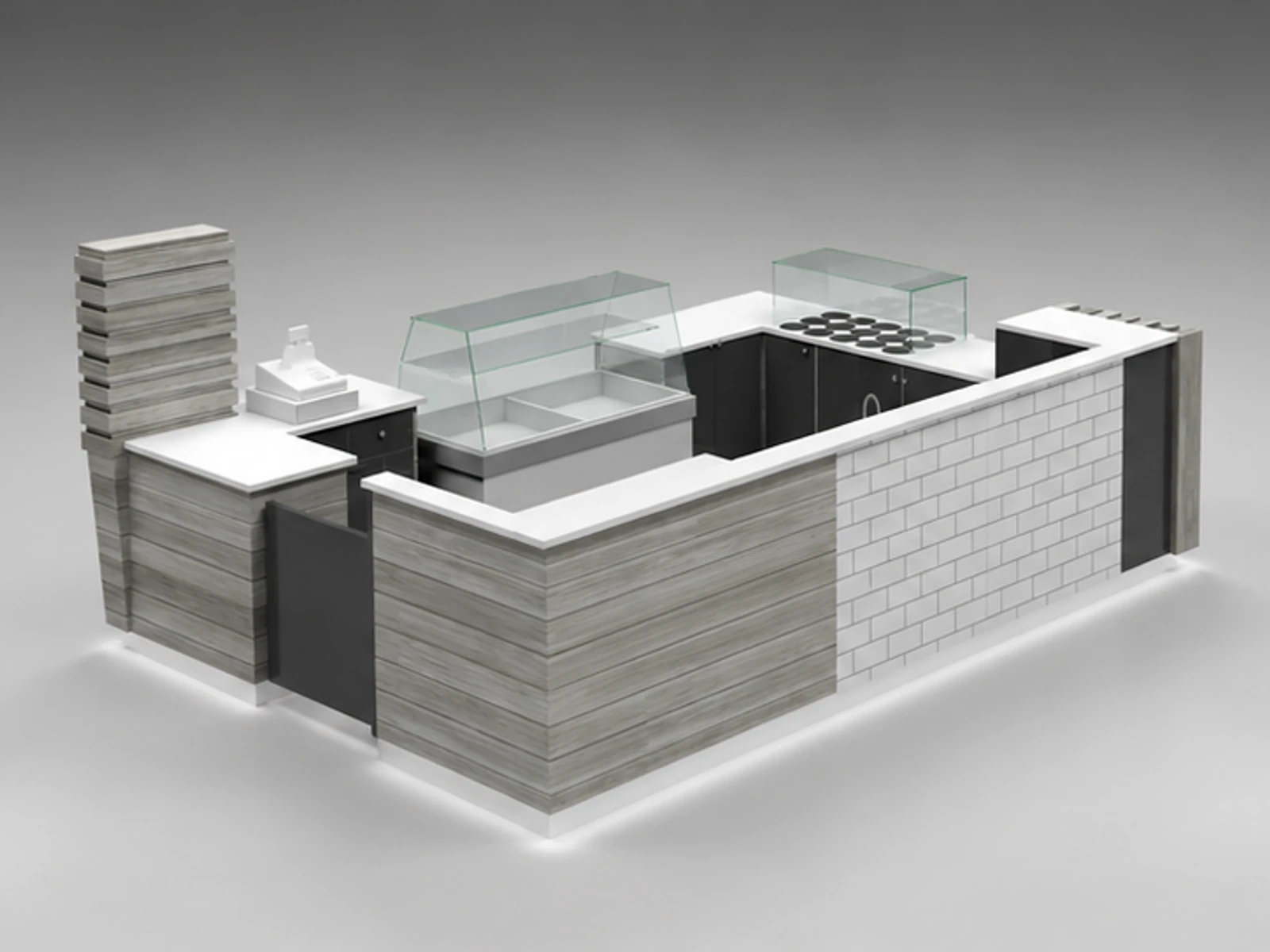 High-Quality Frozen Yogurt Kiosk & Ice Cream Booth with Professional Design for Sale main three-quarter view