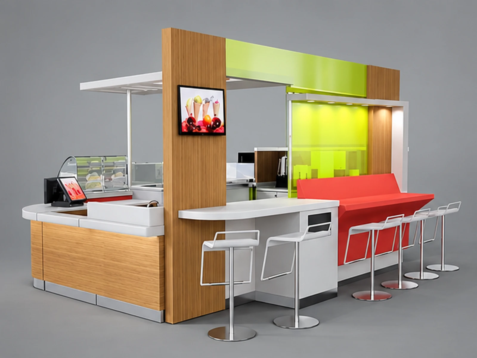 Hot Selling Frozen Yogurt Display Stand & Ice Cream Display Stand for Sale main three-quarter view