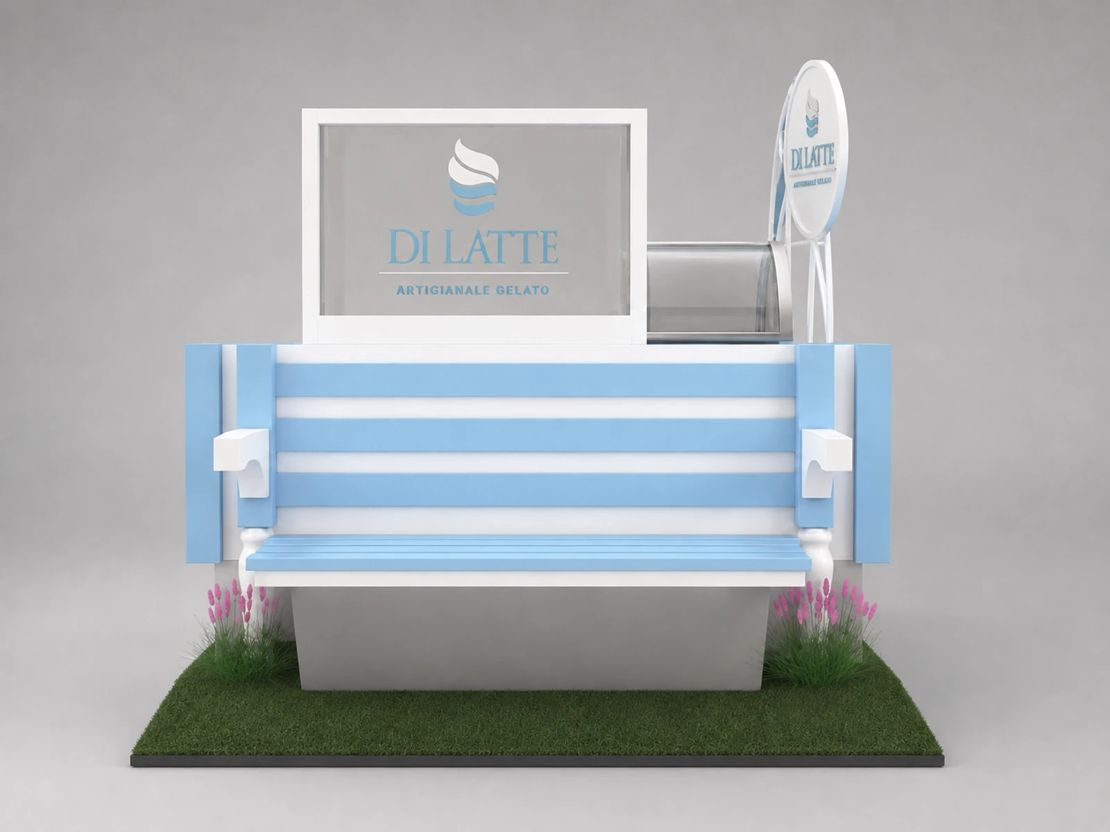 Factory Direct Sale Ice Cream Shop Stands& Gelato Display Counter for Food Retail Kiosk for Sale — additional service-side perspective