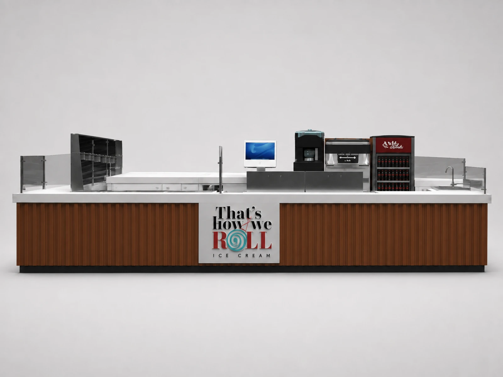 Factory Price Ice Cream Kiosk Retail Food Stand | Portable Frozen Yogurt Shop in Mall for Sale — additional service-side perspective