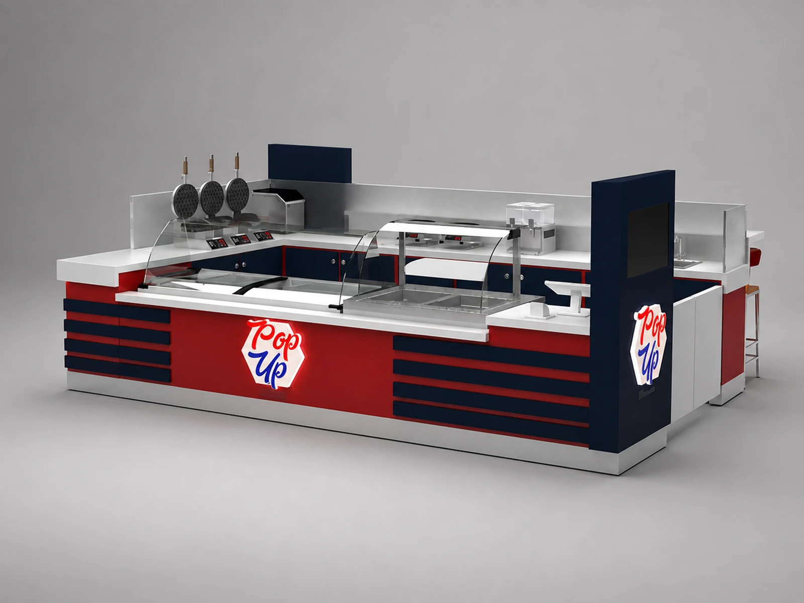 Ice cream display cabinet | hot sale for gelato kiosk — overall kiosk design