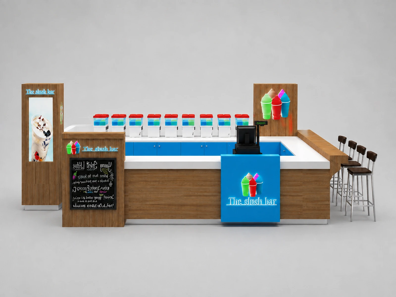 Smoothie Kiosk Ice Gaza Booth Customize Manufacturer — additional service-side perspective
