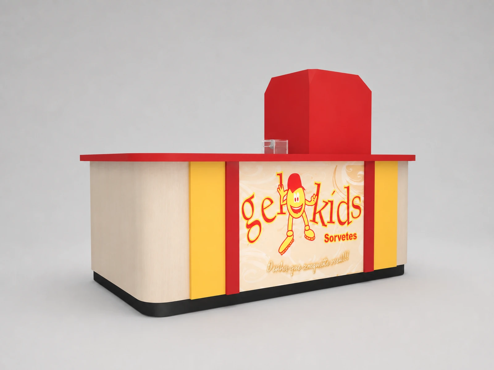 Wholesale Ice Cream Kiosk & Gelato Booth for Sorvete Display Counter for Sale — alternate counter perspective