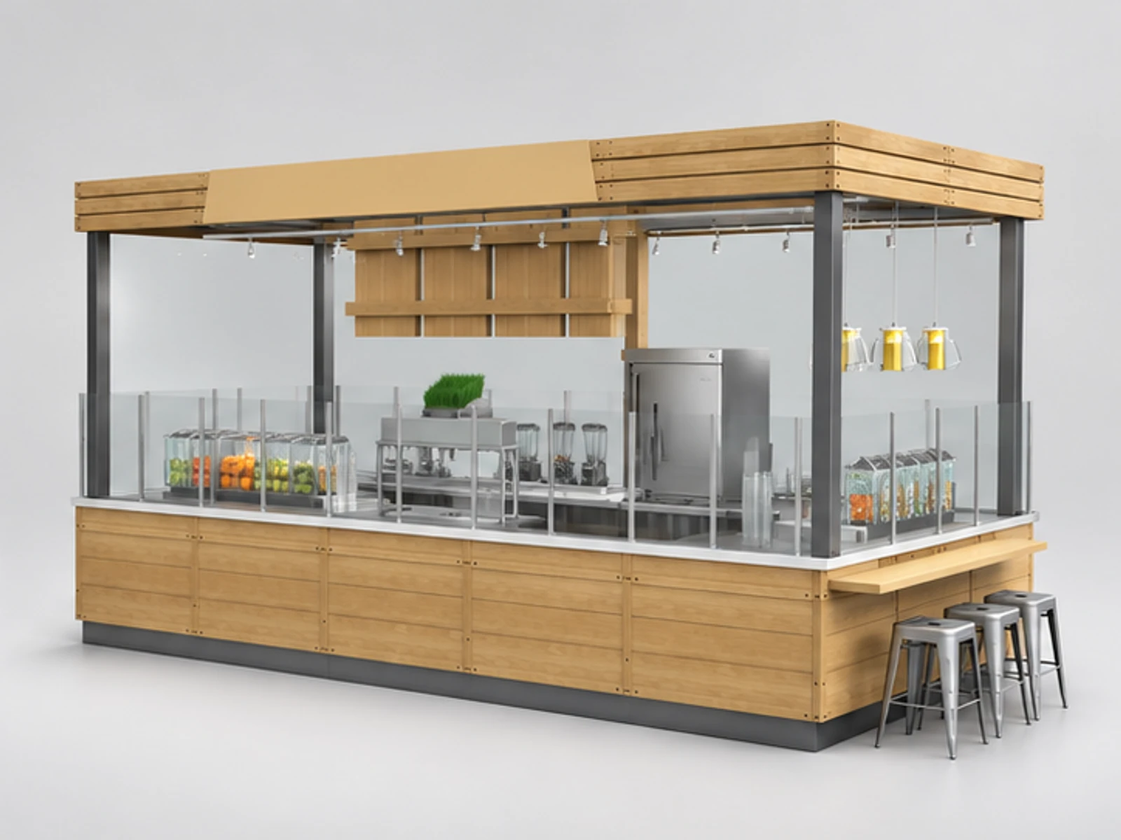 Juice Kiosk product design 9 for mall juice kiosk