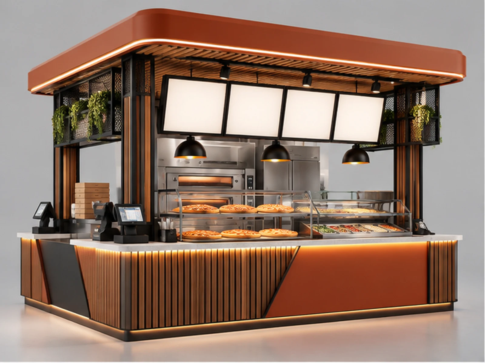 Pizza Kiosk Manufacturer Turnkey Design main three-quarter product view