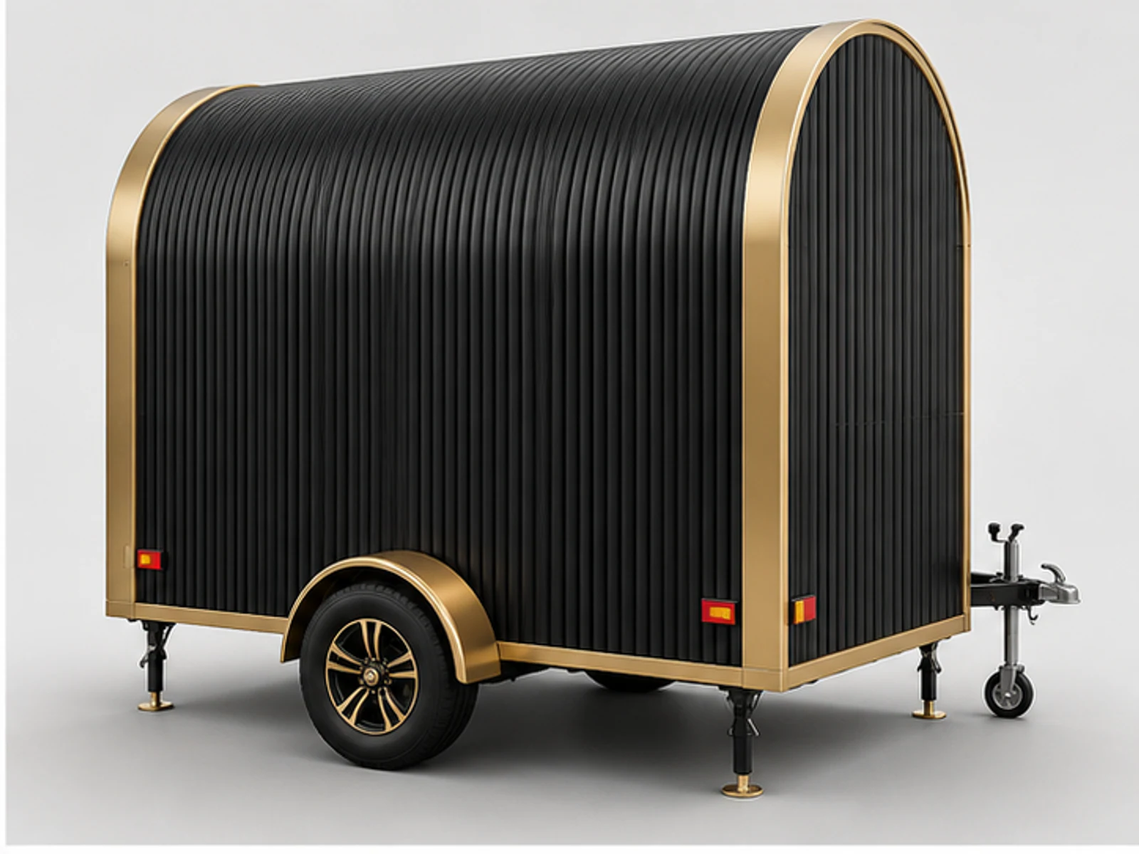 Black Gold Popcorn Kiosk for Premium Malls opposite angle showing overall kiosk layout