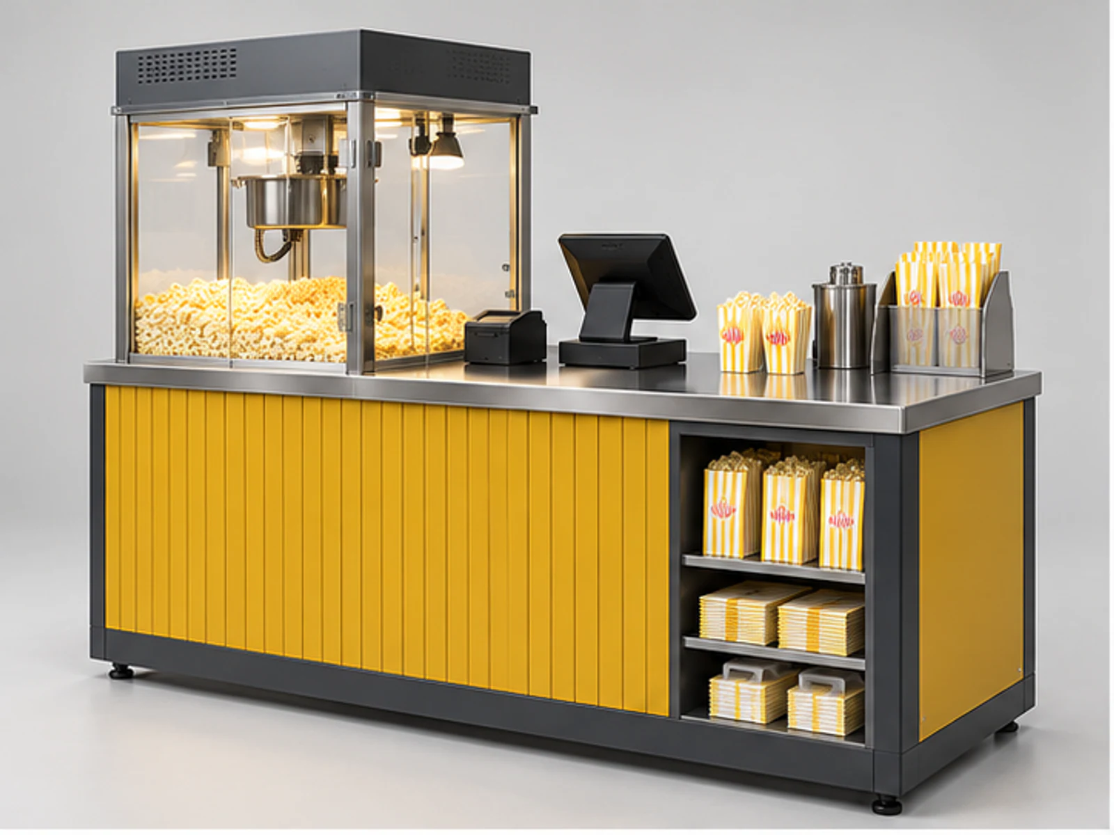 Small Popcorn Stand with Bagging Station main three-quarter product view
