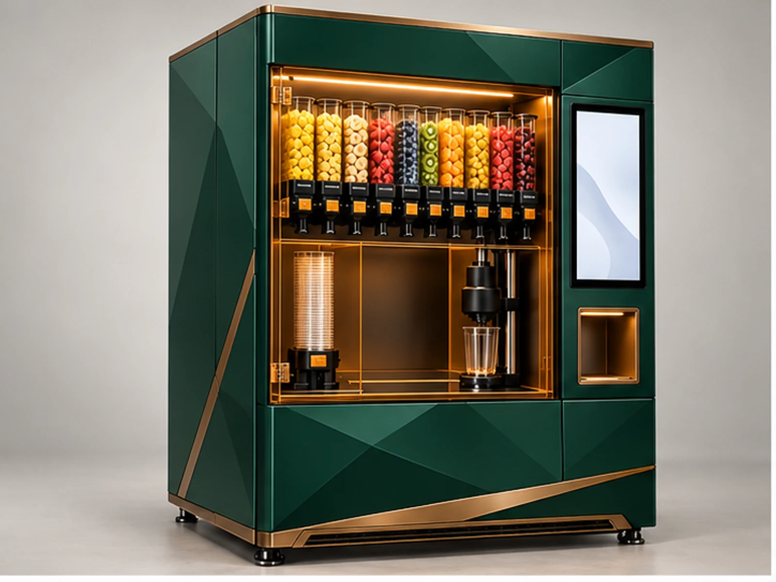 Automated Smoothie Kiosk with Ordering Screen main three-quarter product view