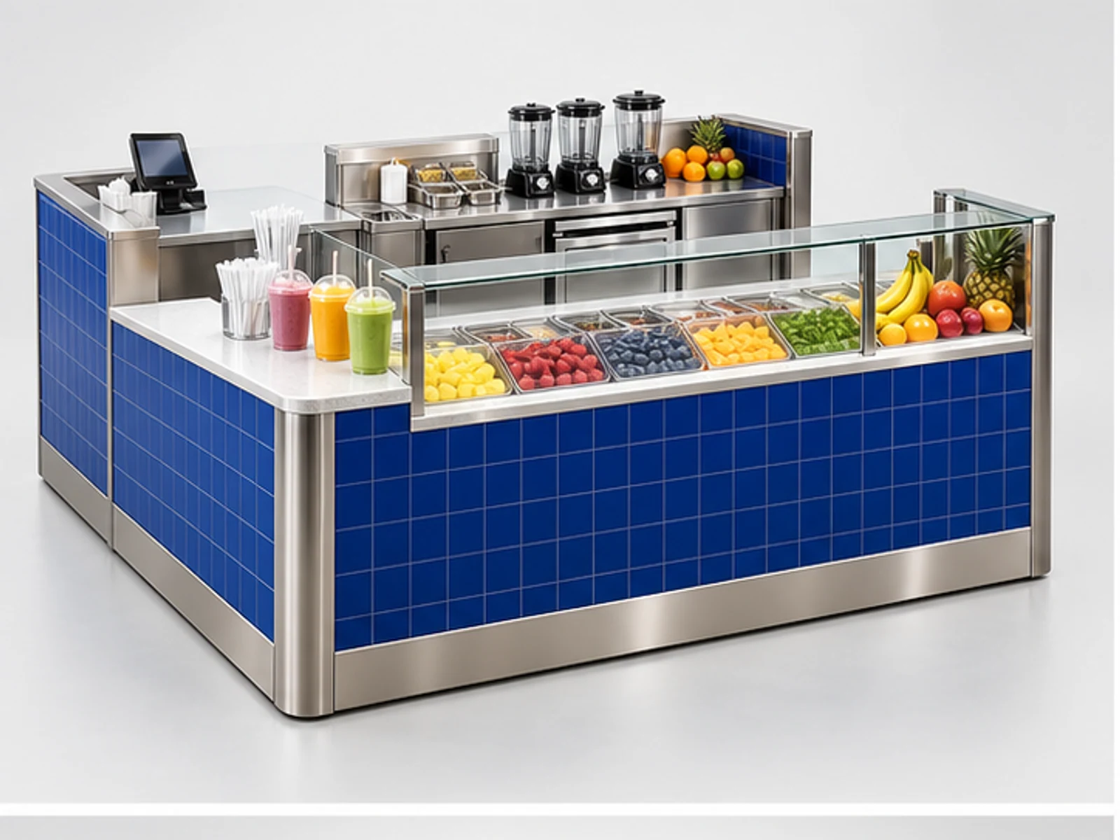 Commercial Smoothie Booth with Wash Station main three-quarter product view