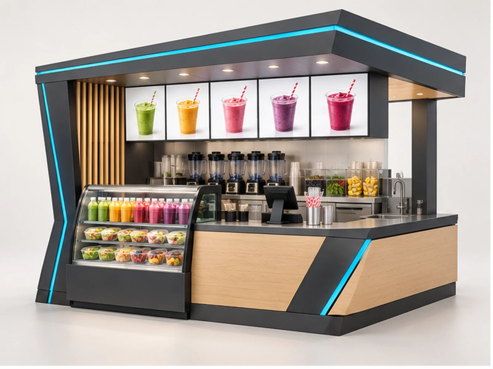 Custom Smoothie Kiosk for Fitness Venues main three-quarter product view