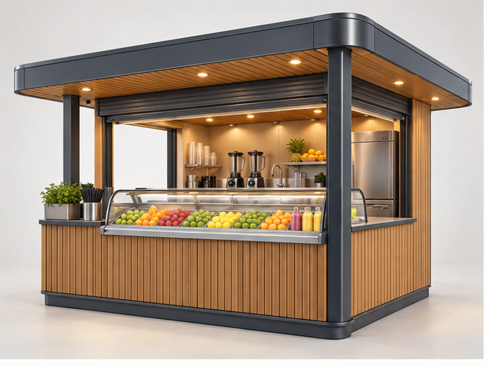Outdoor Smoothie Kiosk with Weatherproof Canopy main three-quarter product view