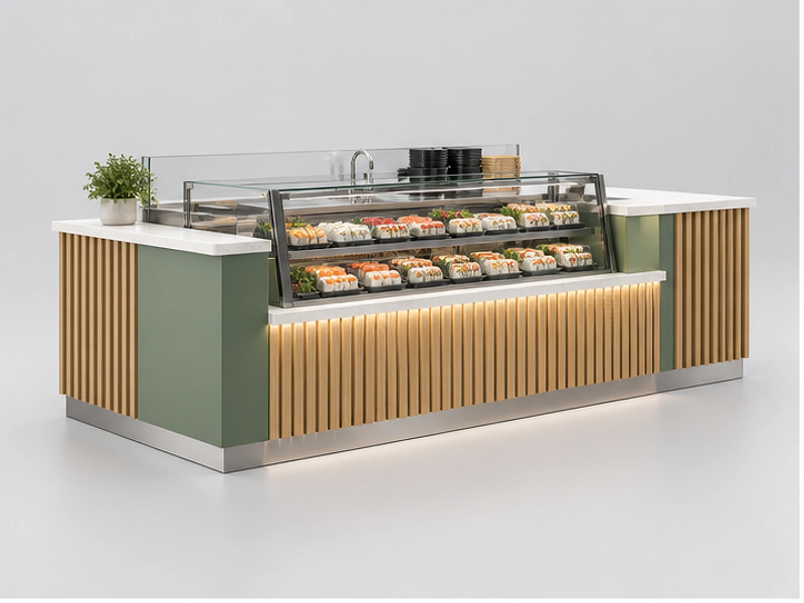 Sushi Takeaway Counter with Grab-and-Go Display main three-quarter product view