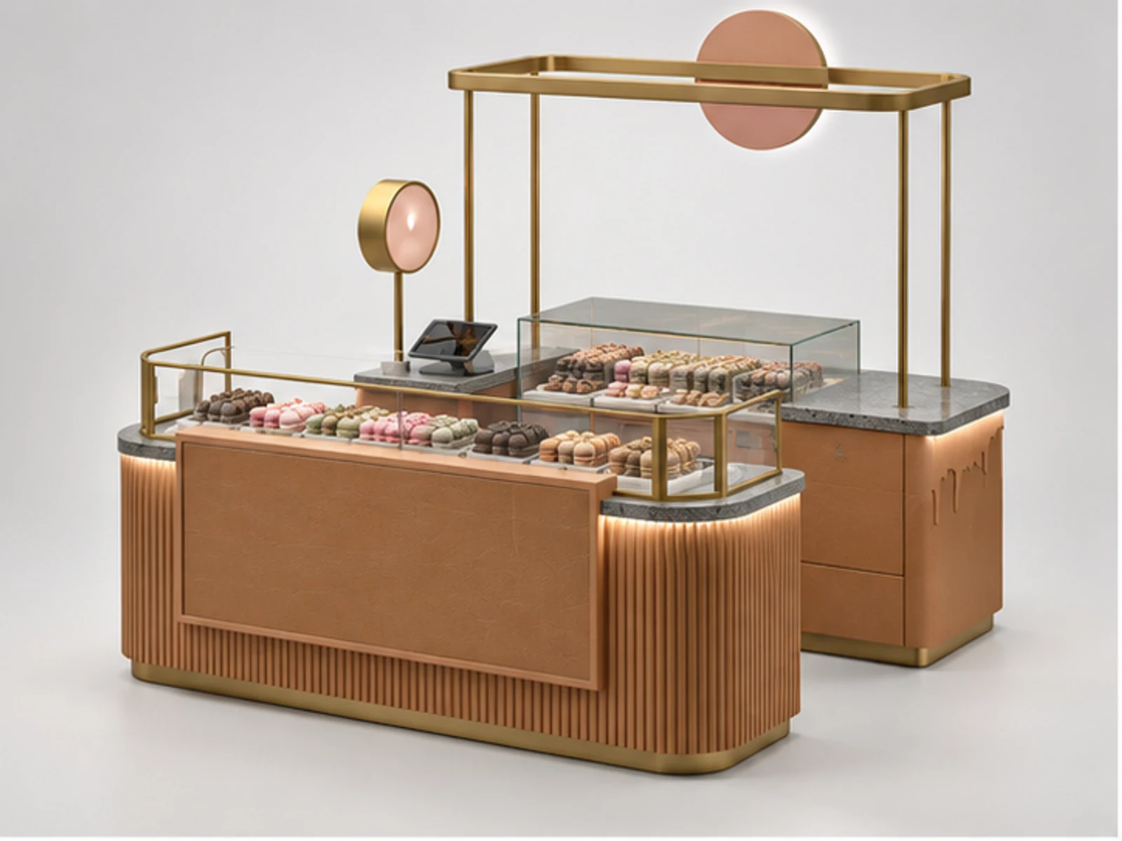 Mall Confectionery Counter with Secure Storage main three-quarter product view
