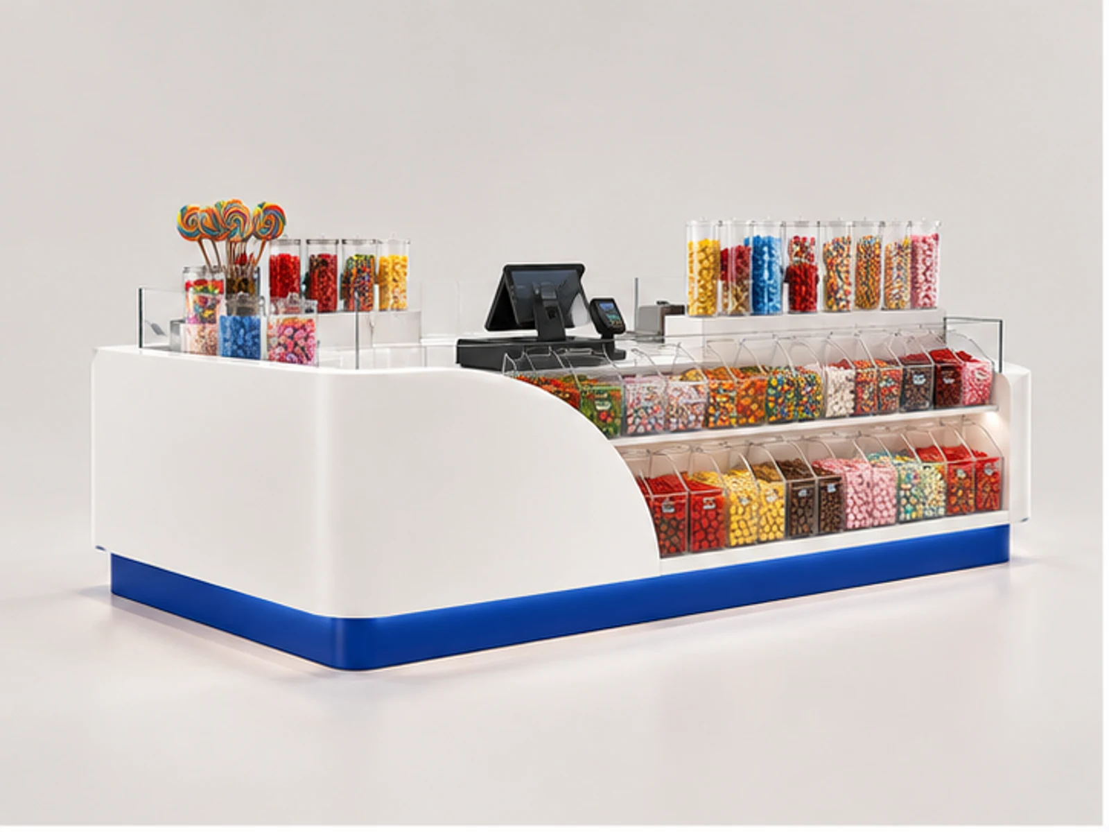 Modern Candy and Sweet Kiosk for Shopping Malls main three-quarter product view