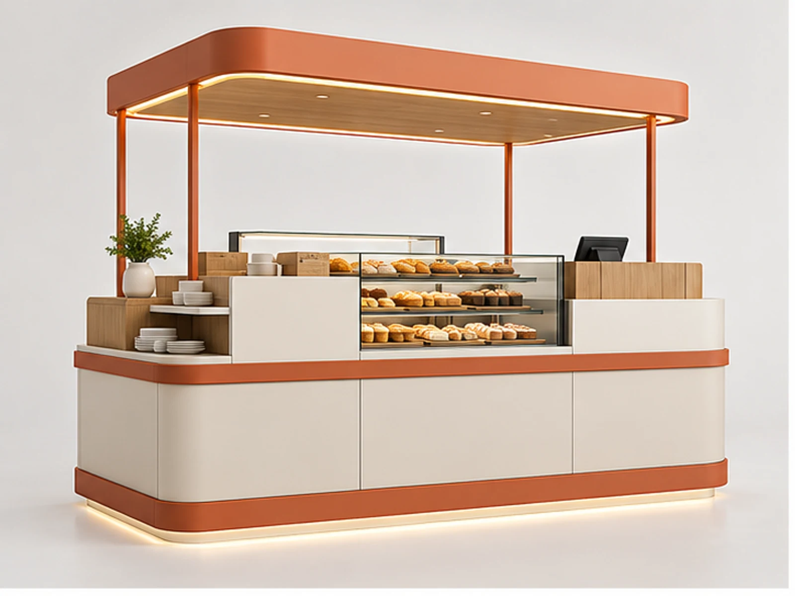 Modular Sweet Kiosk for Franchise Rollout main three-quarter product view