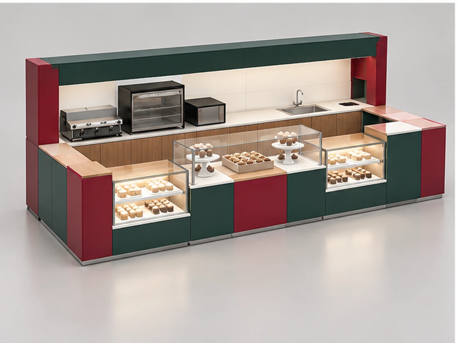 Seasonal Sweet Kiosk with Flexible Displays customer-facing display and service counter